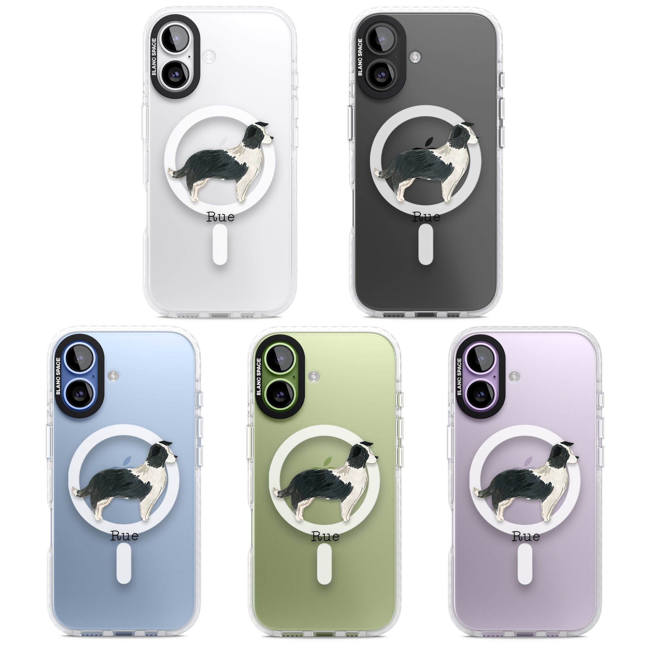 Personalised Border Collie iPhone 17 Impact Pro Clear Phone Case APT Impact Protection