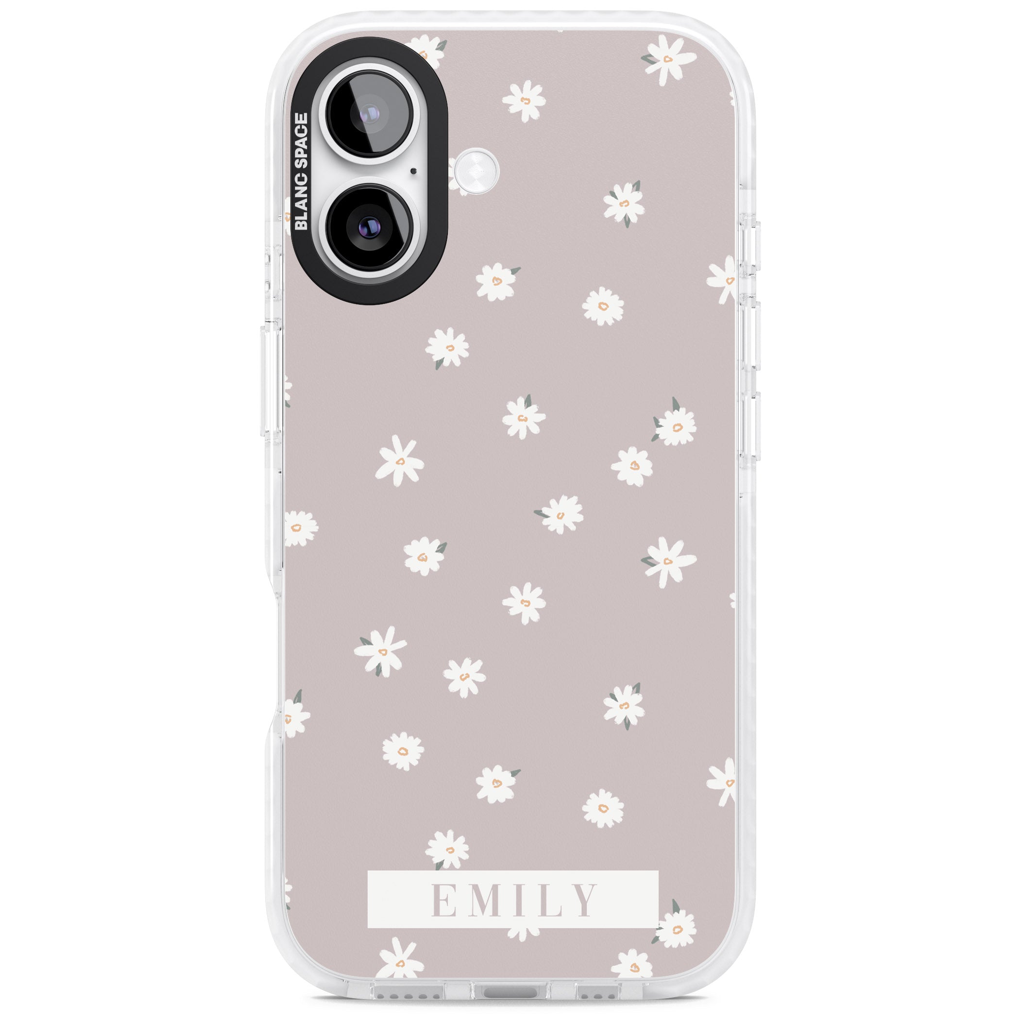 Personalised Dusty Daisy iPhone 17 Impact Pro Clear Phone Case