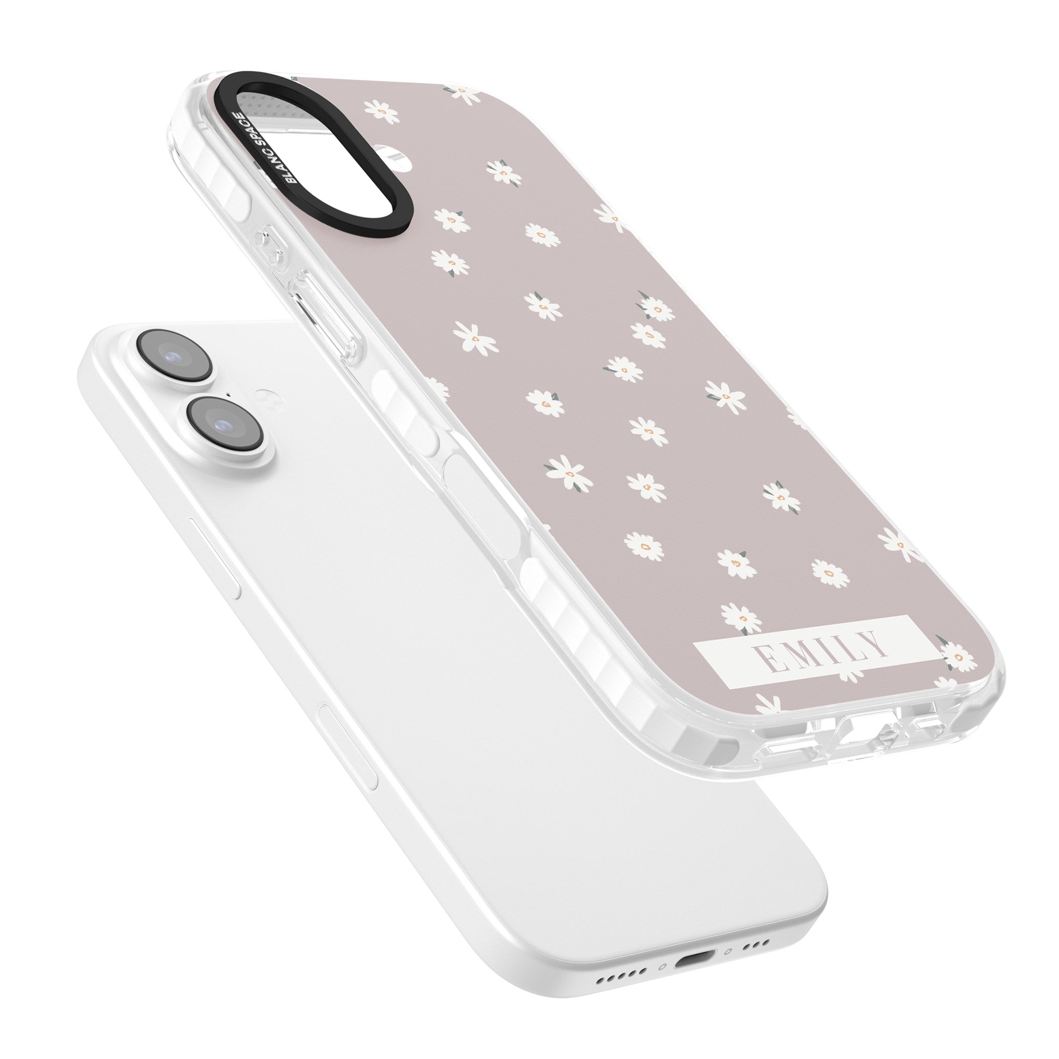 Personalised Dusty Daisy iPhone 17 Impact Pro Clear Phone Case Colours