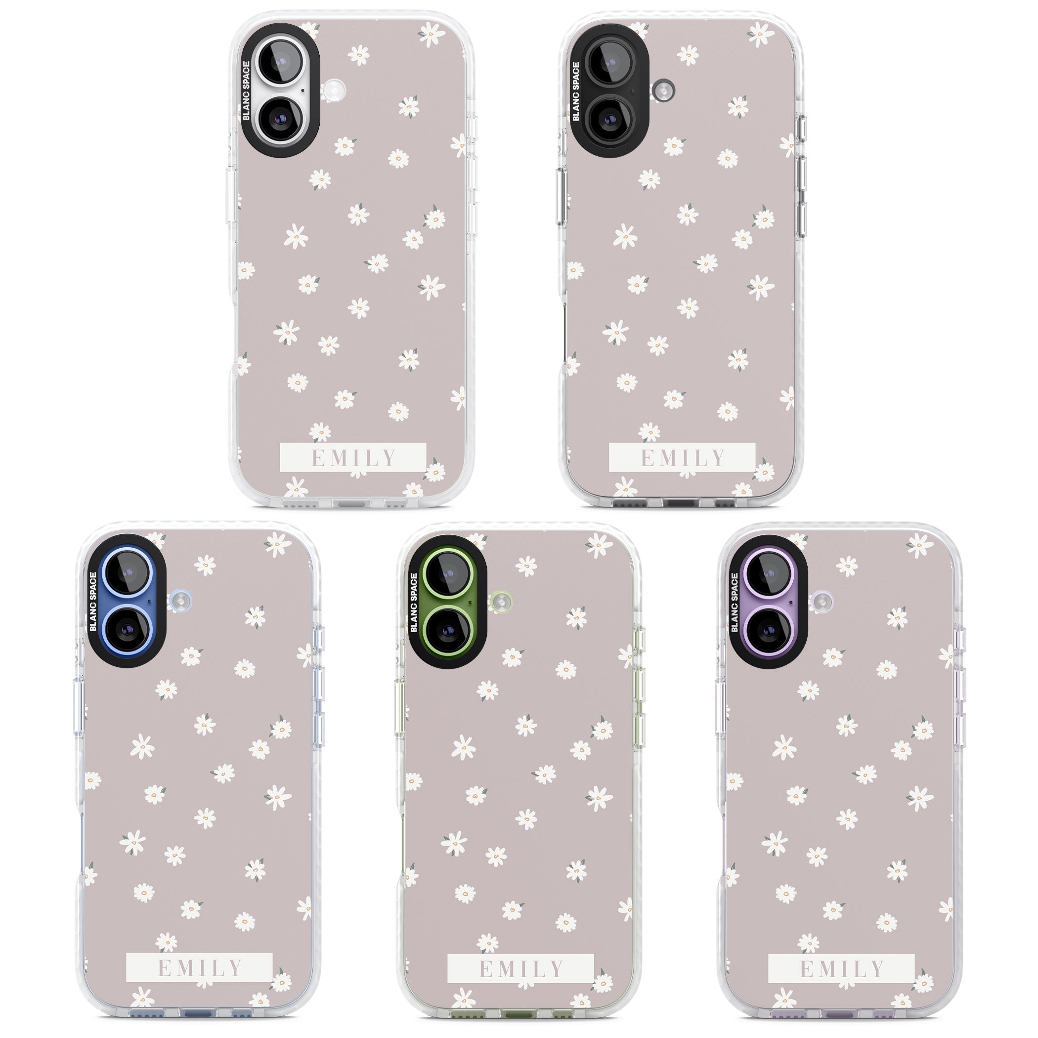 Personalised Dusty Daisy iPhone 17 Impact Pro Clear Phone Case APT Impact Protection