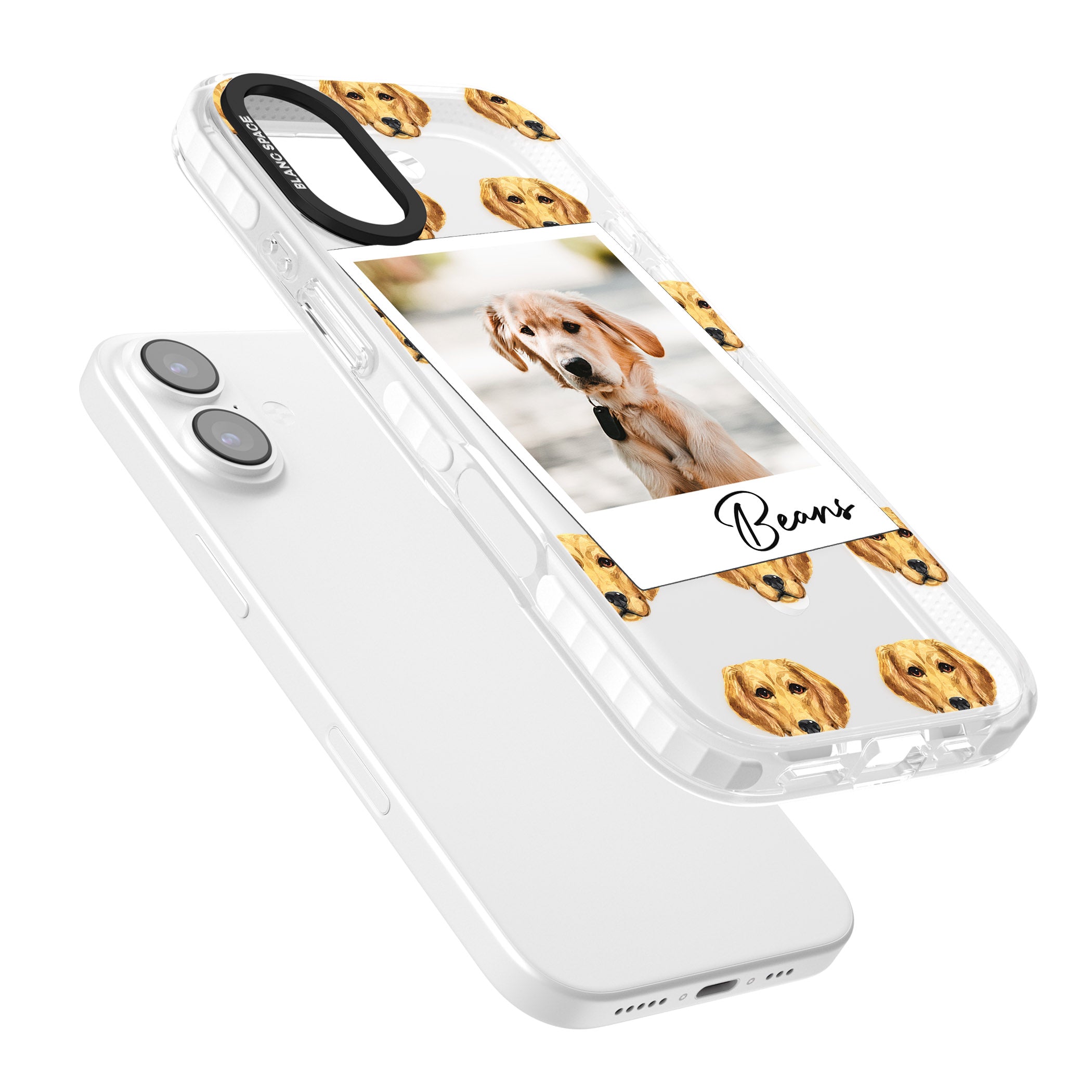 Personalised Labrador Instant Camera Photo iPhone 17 Impact Pro Clear Phone Case Colours