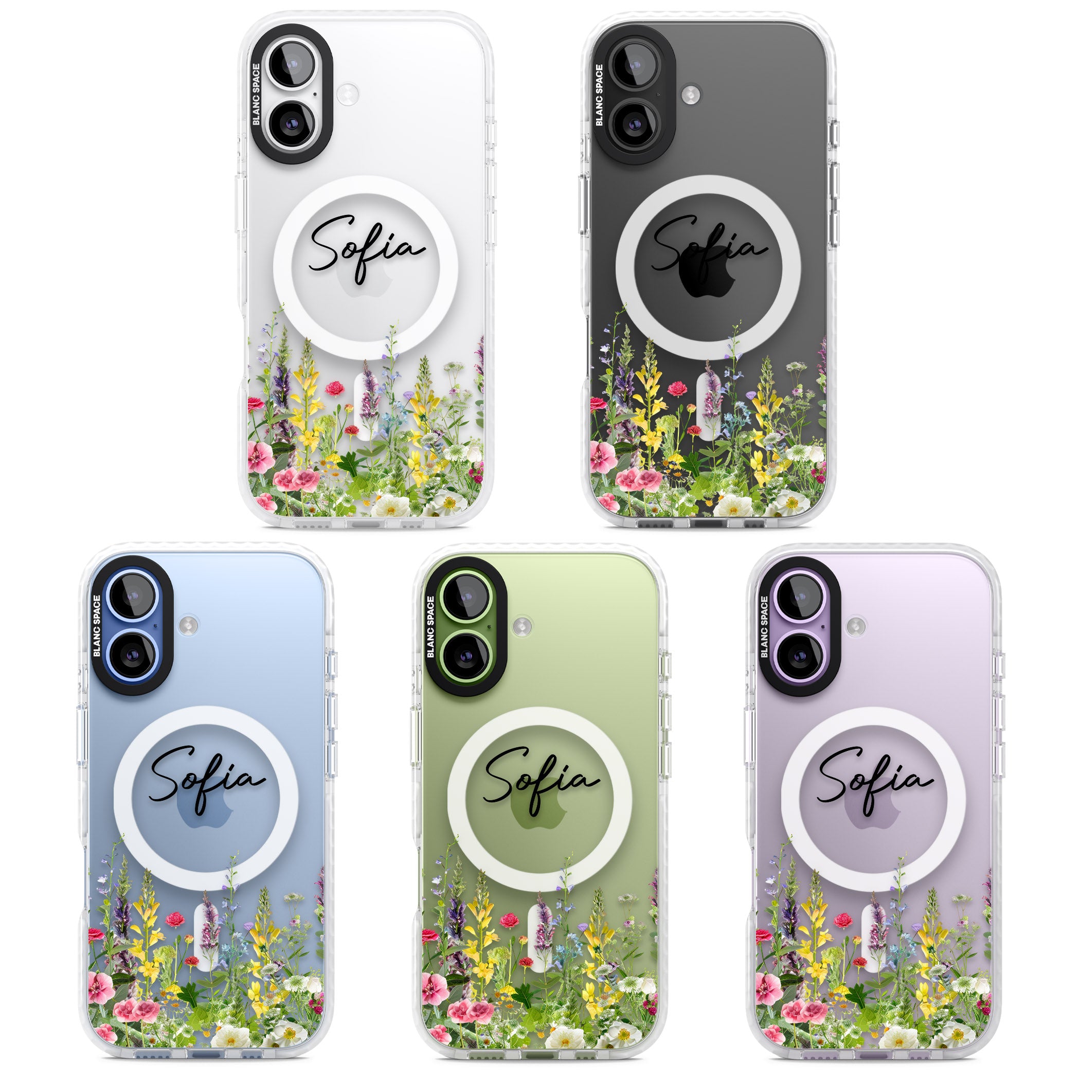 Personalised Garden Wildfowers iPhone 17 Impact Pro Clear Phone Case APT Impact Protection