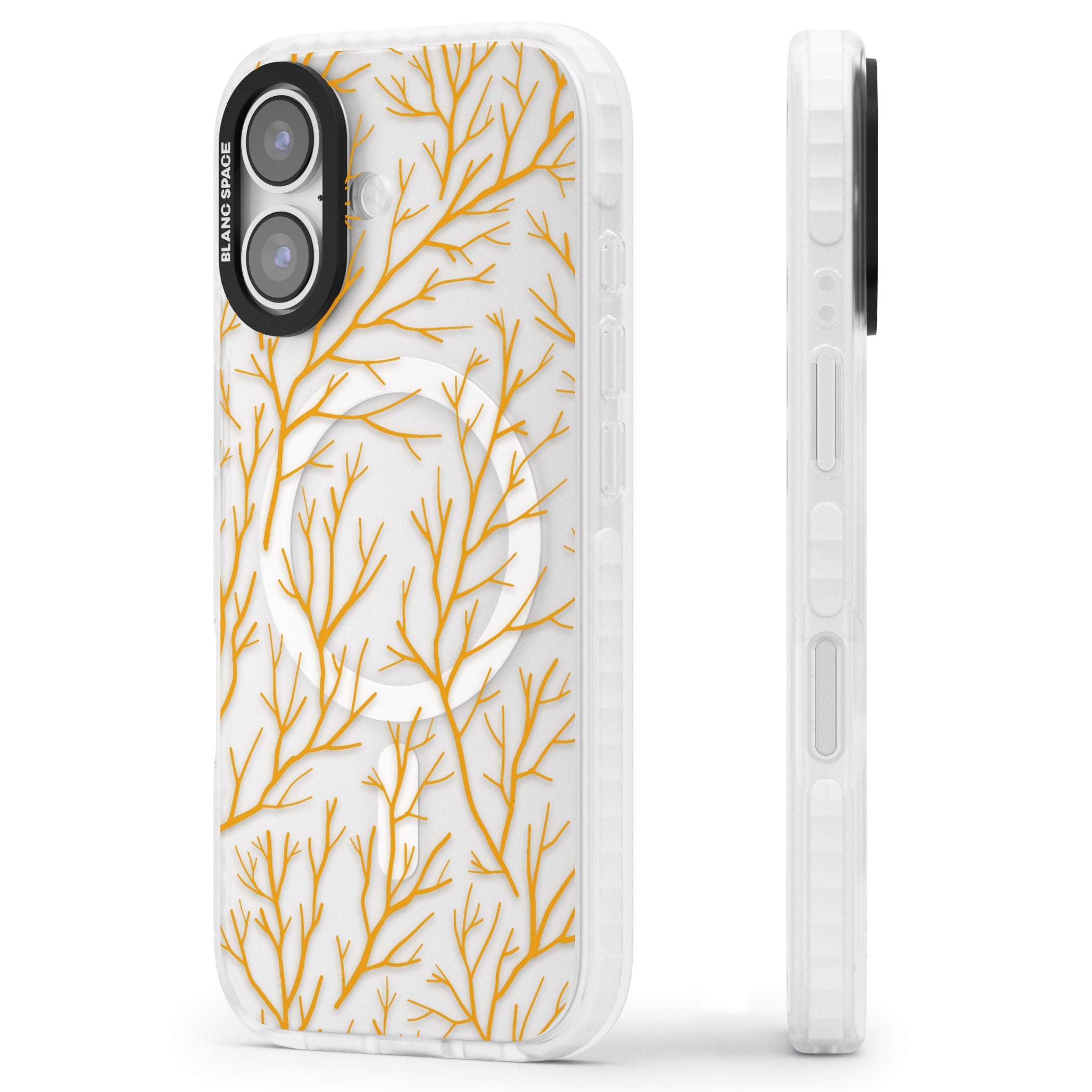 Personalised Bramble Branches iPhone 17 Impact Pro Clear Phone Case Side Profile