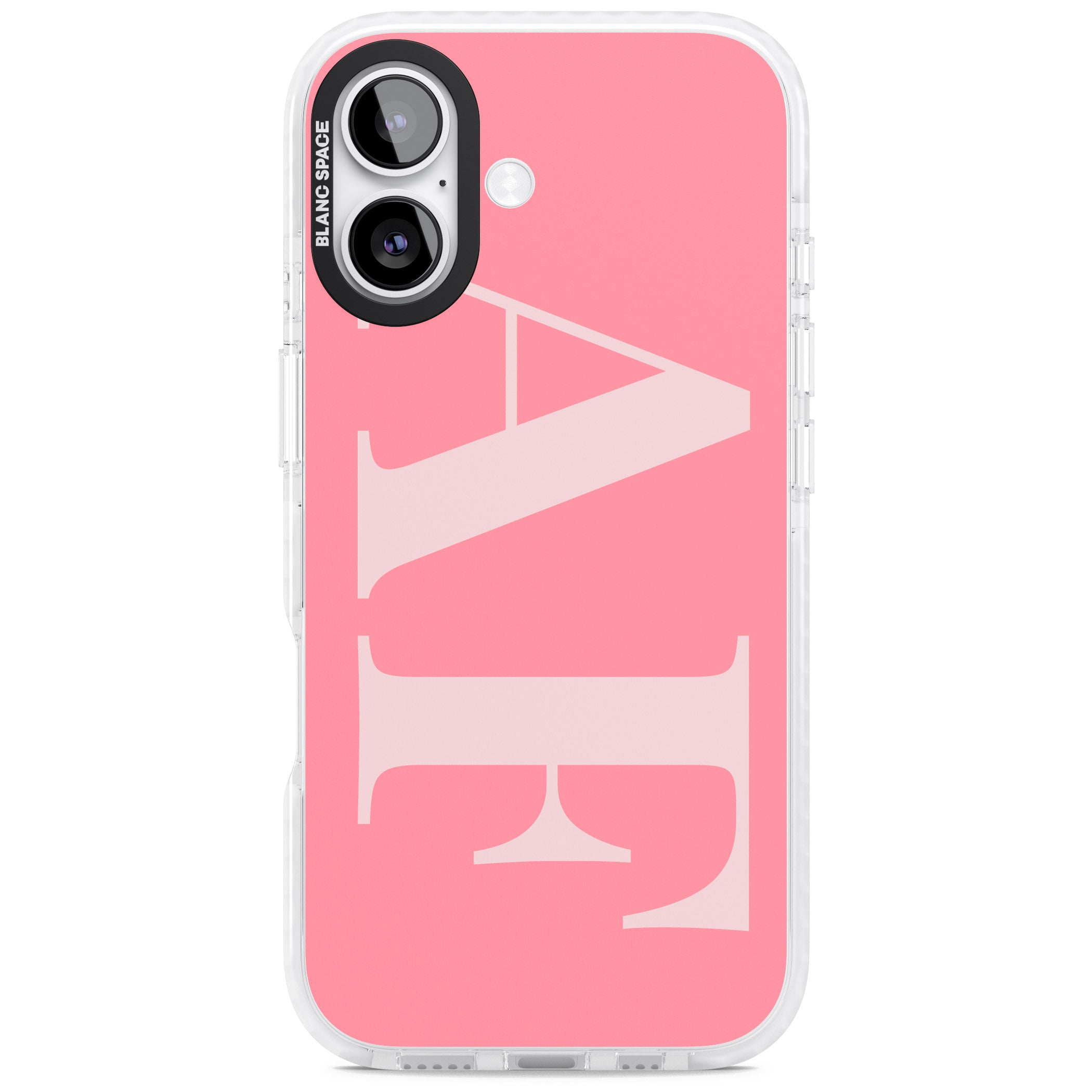 Personalised Light & Dark Pink Green Letters iPhone 17 Impact Pro Clear Phone Case
