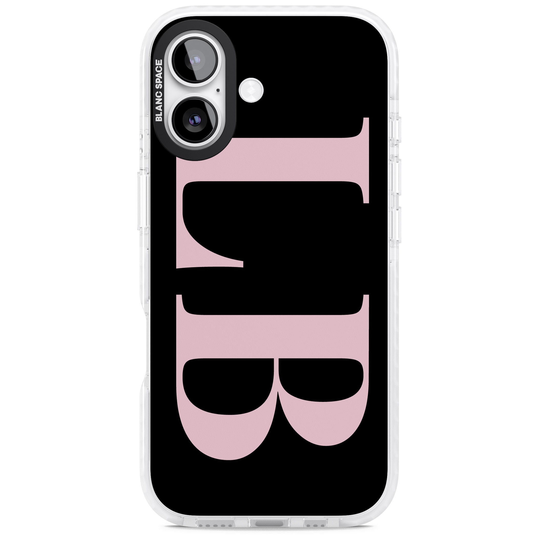 Personalised Pink & Black Green Letters iPhone 17 Impact Pro Clear Phone Case