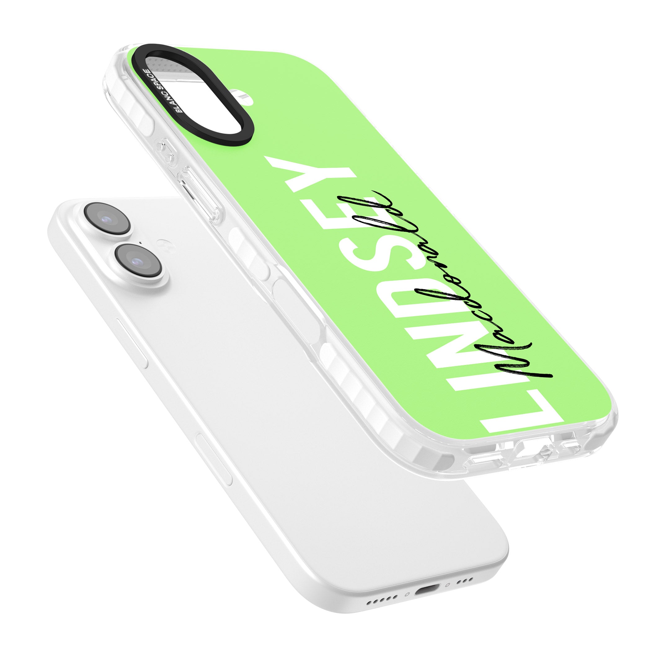 Personalised Bold Name: Lime iPhone 17 Impact Pro Clear Phone Case Colours