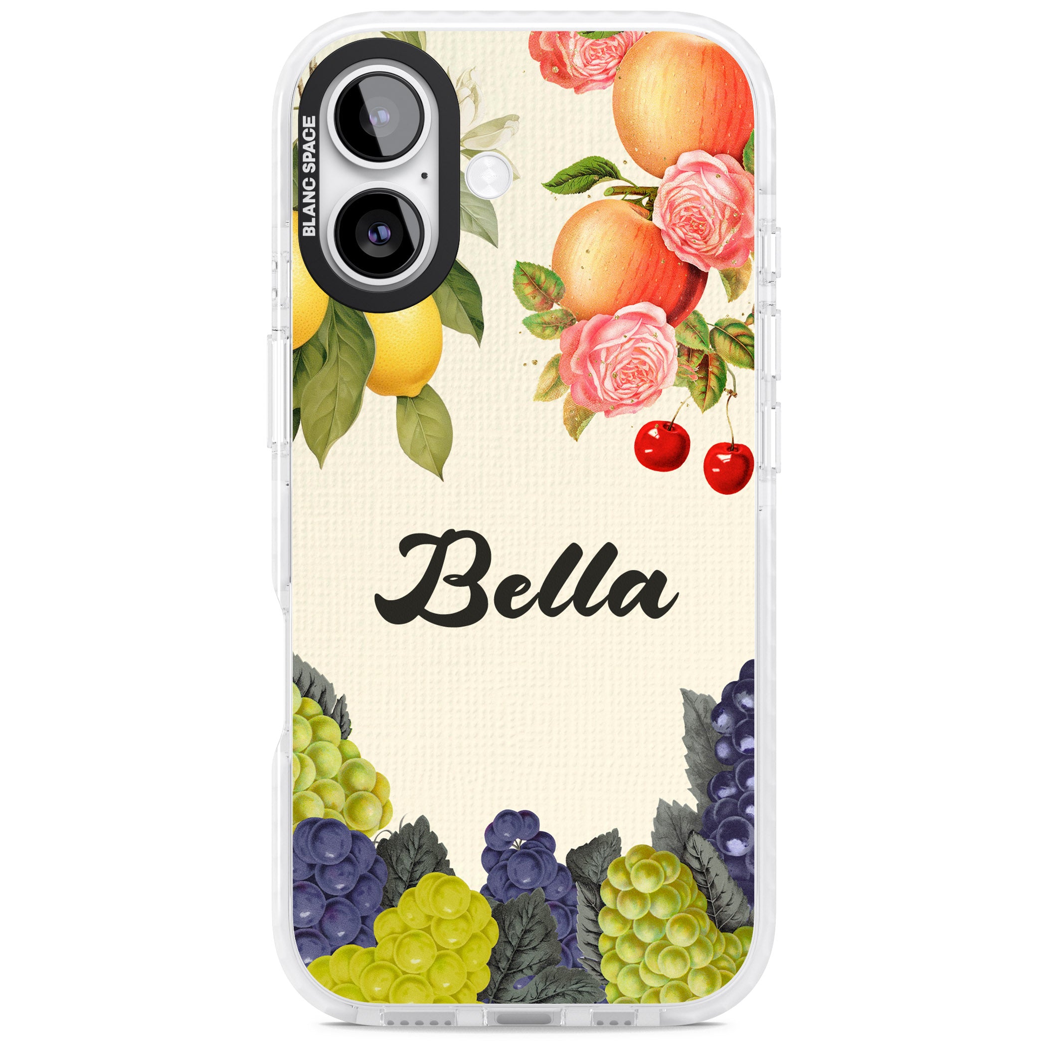 Personalised Vintage Fruits iPhone 17 Impact Pro Clear Phone Case