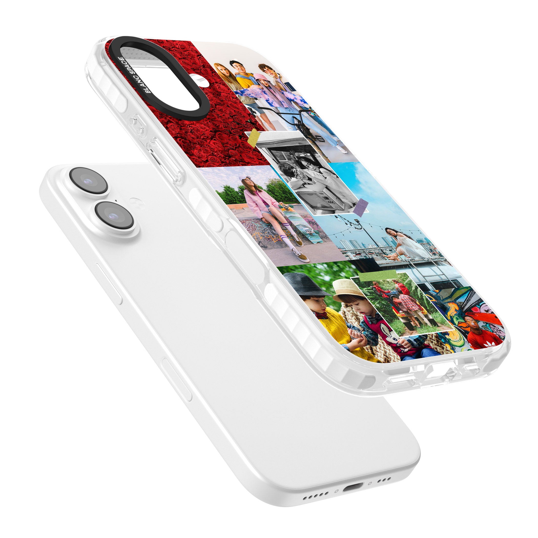 Personalised Photo Collage iPhone 17 Impact Pro Clear Phone Case Colours