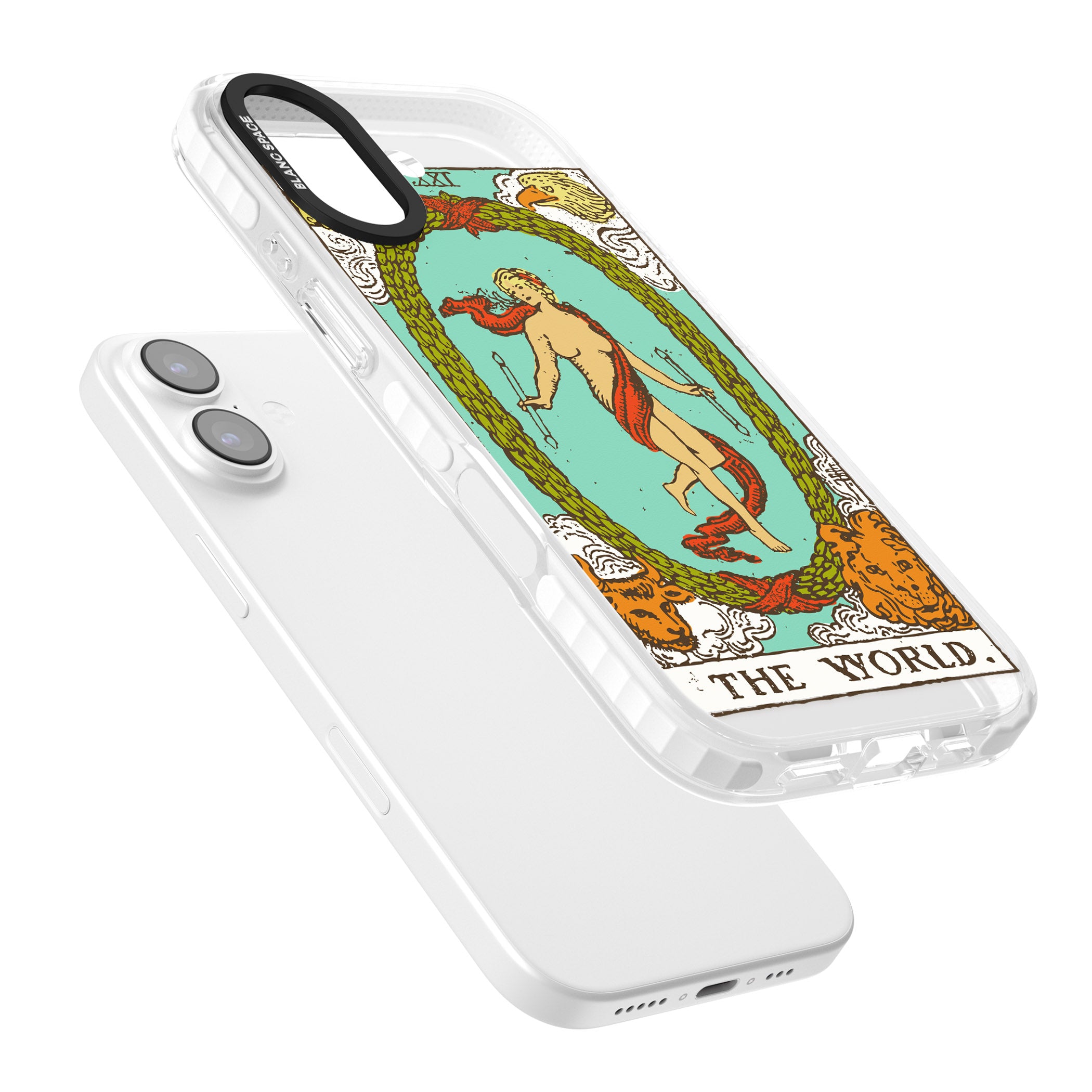 Personalised The World Tarot Card (Color) iPhone 17 Impact Pro Clear Phone Case Colours
