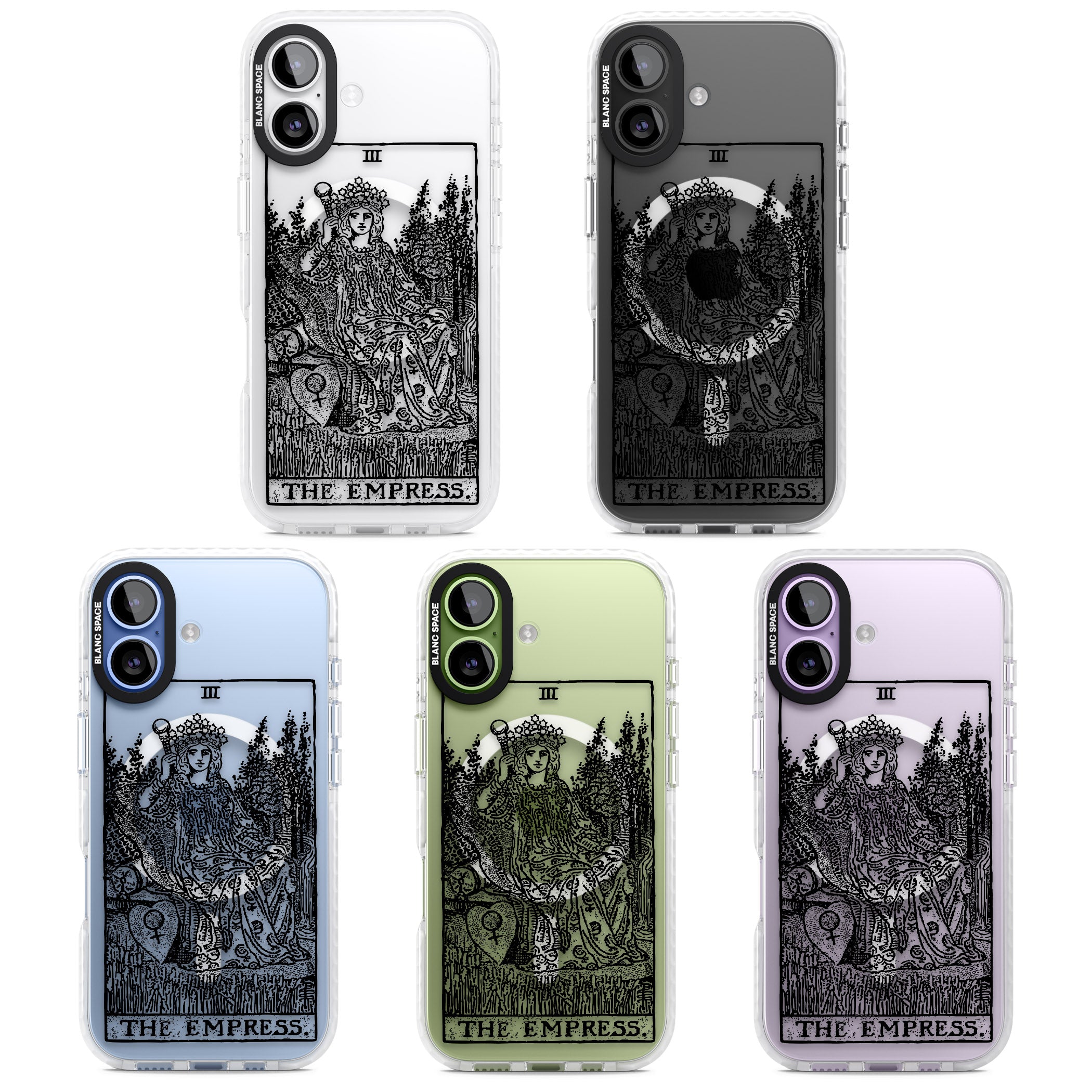 Personalised The Empress Tarot Card (Clear) iPhone 17 Impact Pro Clear Phone Case APT Impact Protection