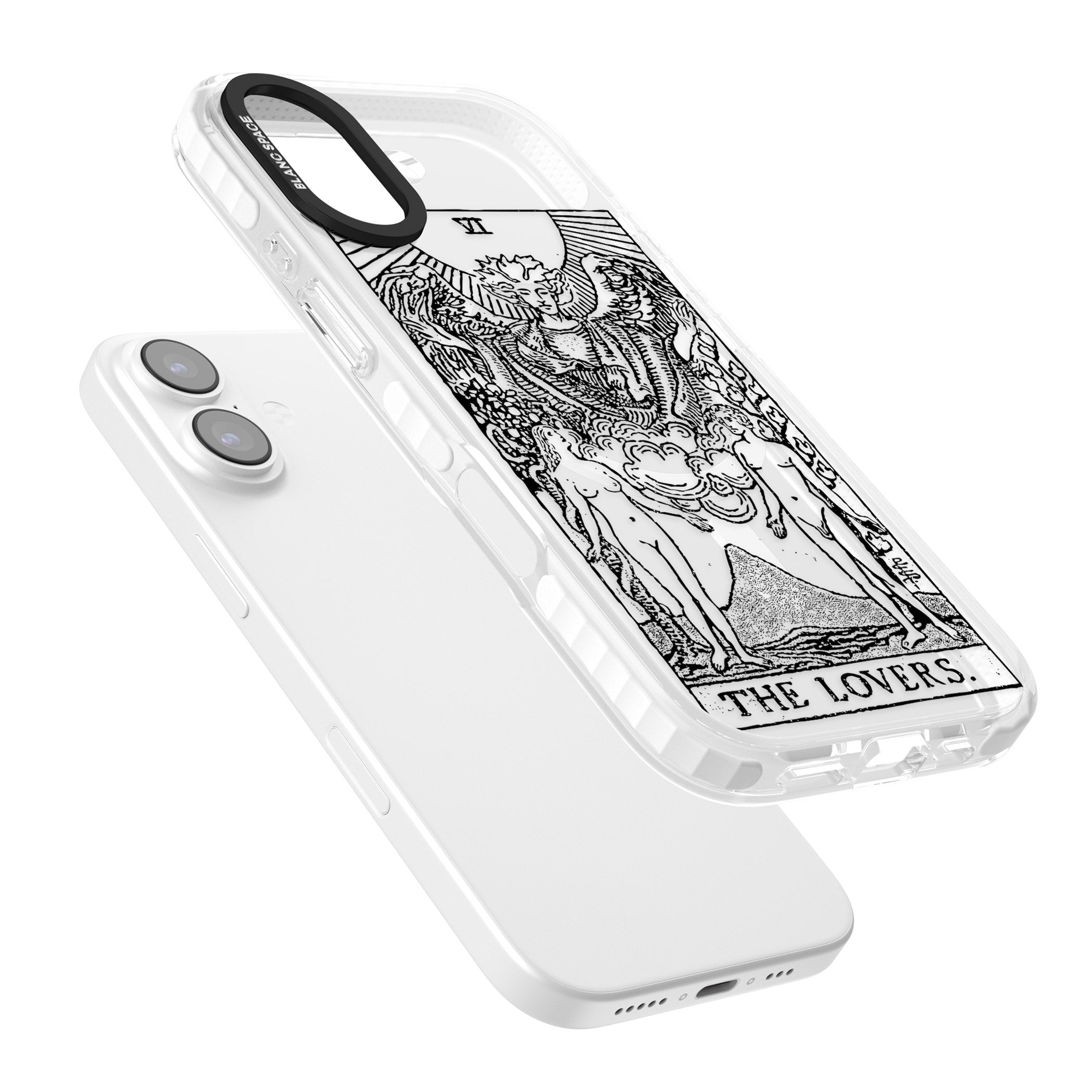 Personalised The Lovers Tarot Card (Clear) iPhone 17 Impact Pro Clear Phone Case Colours