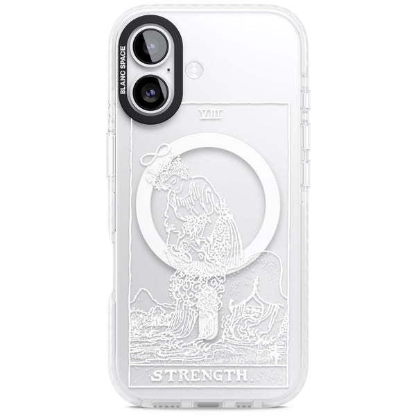 Personalised Strength Tarot Card (White)