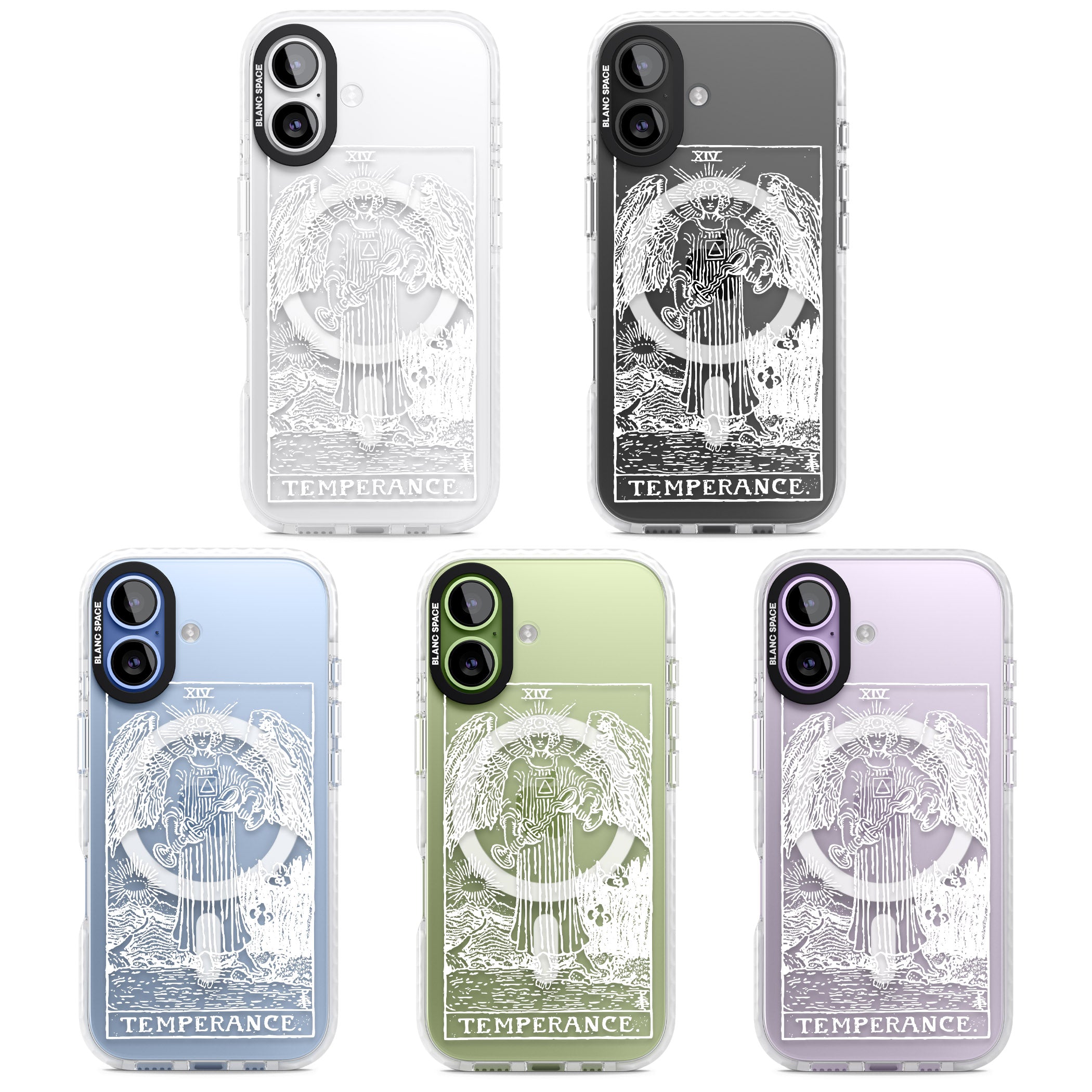 Personalised Temperance Tarot Card (White) iPhone 17 Impact Pro Clear Phone Case APT Impact Protection