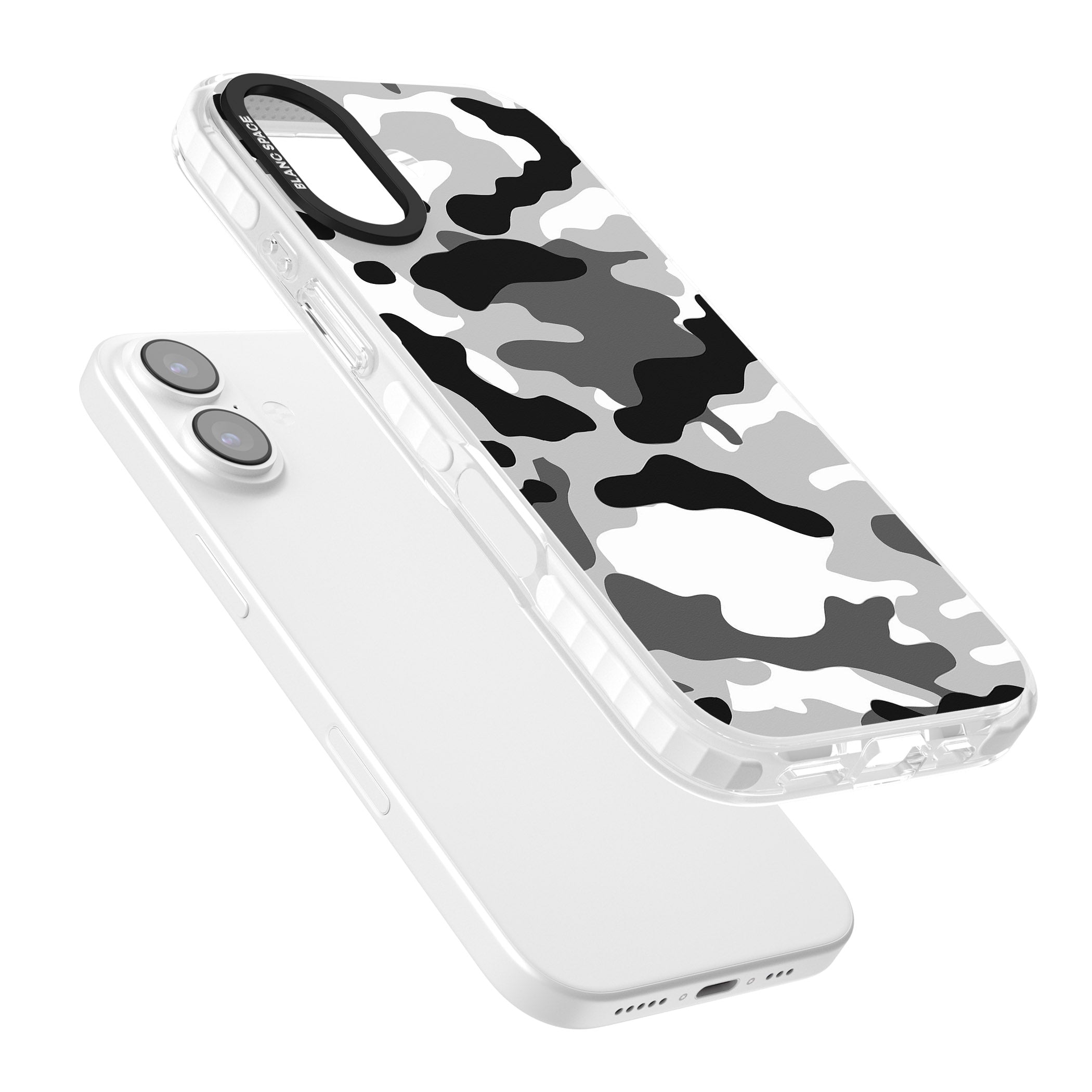 Grey Camo iPhone 17 Impact Pro Clear Phone Case Colours