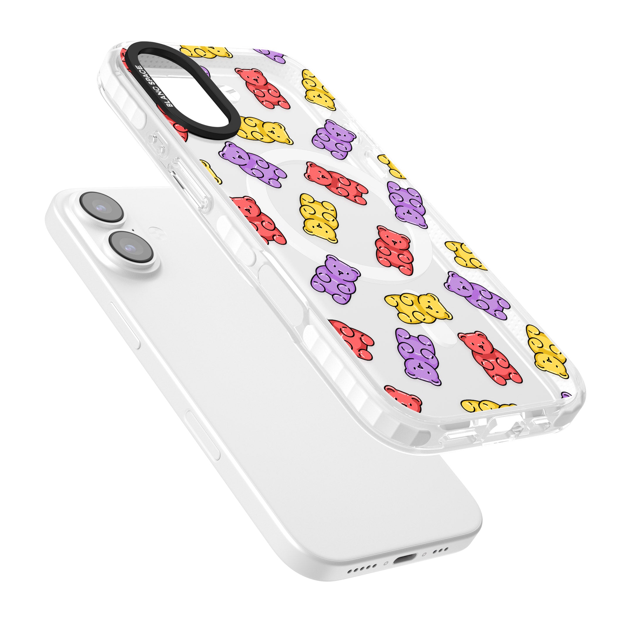 Gummy Bear Pattern iPhone 17 Impact Pro Clear Phone Case Colours
