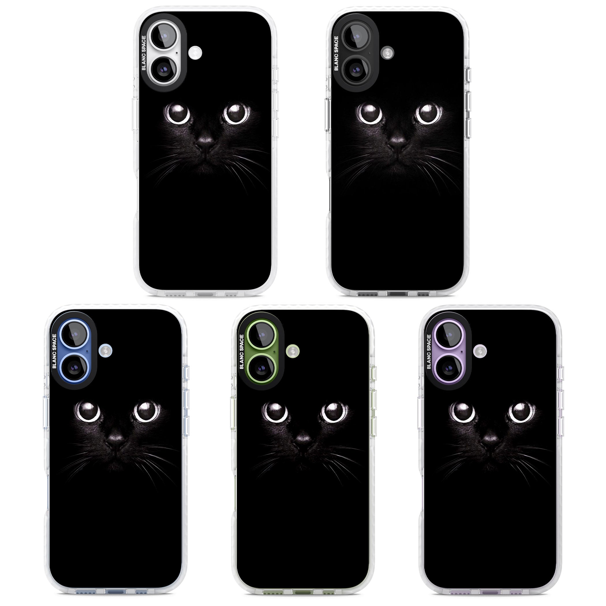Black Cat iPhone 17 Impact Pro Clear Phone Case APT Impact Protection