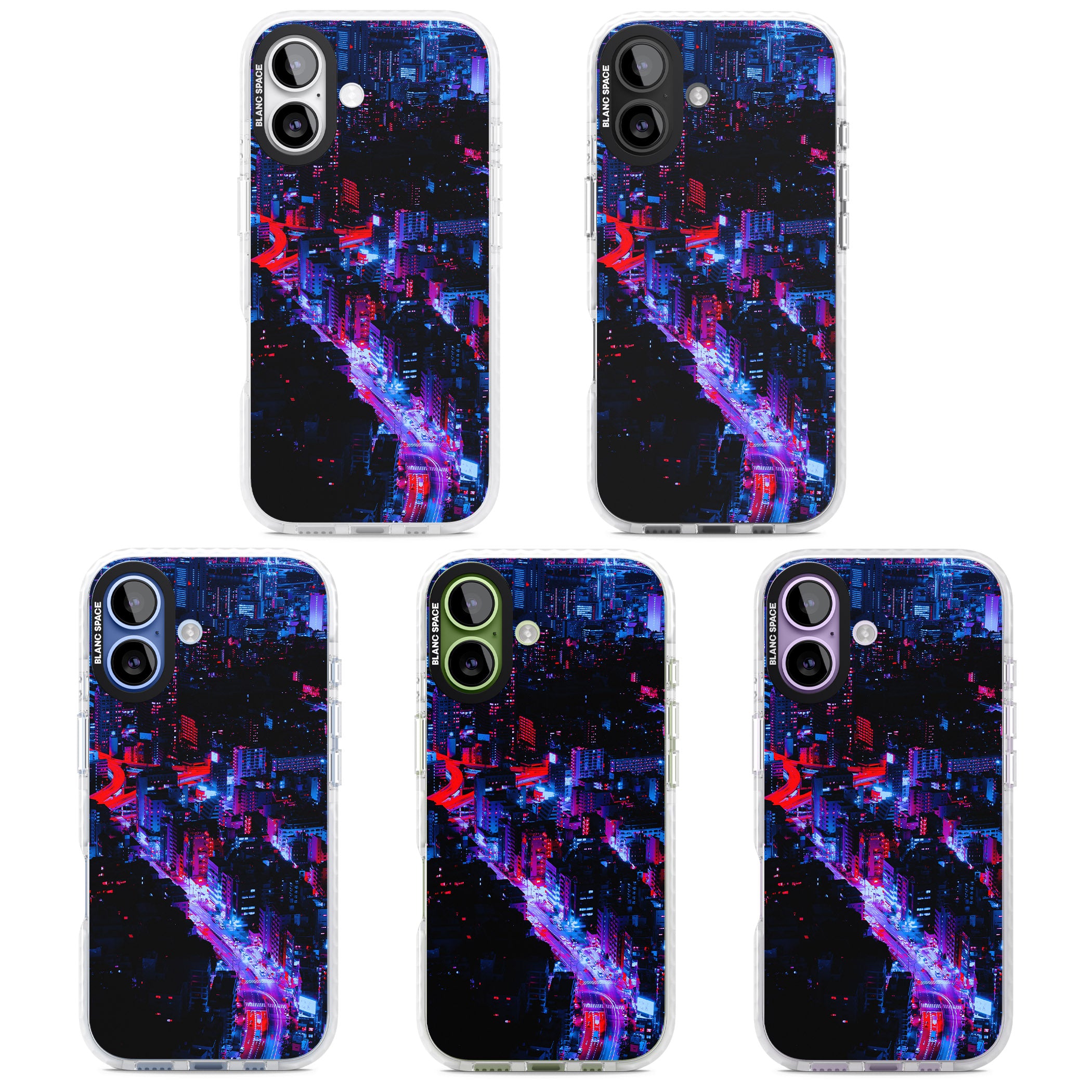 Neon Cityscape iPhone 17 Impact Pro Clear Phone Case APT Impact Protection