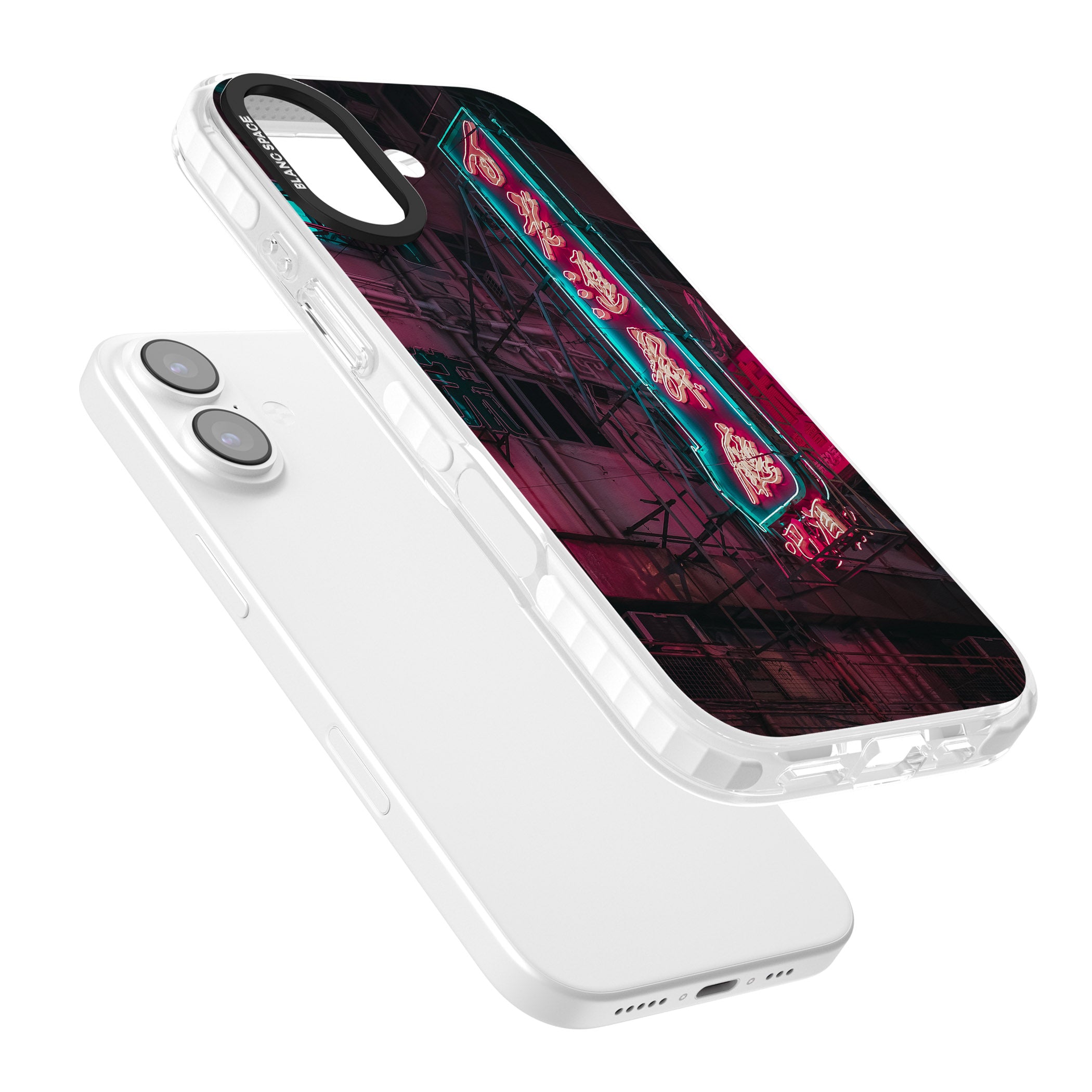 Neon Kanji Cityscape iPhone 17 Impact Pro Clear Phone Case Colours