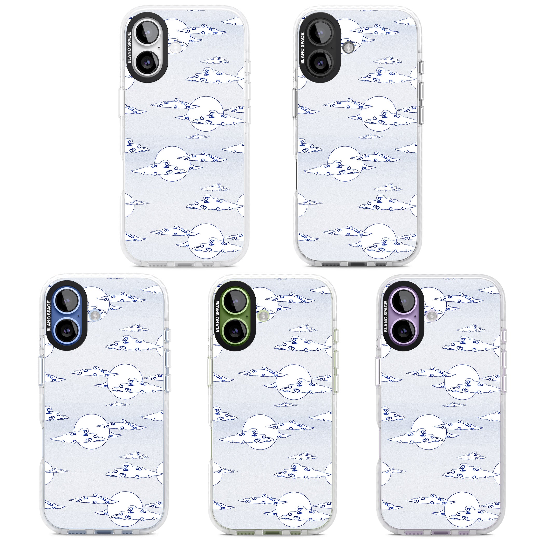 Moon & Clouds iPhone 17 Impact Pro Clear Phone Case APT Impact Protection