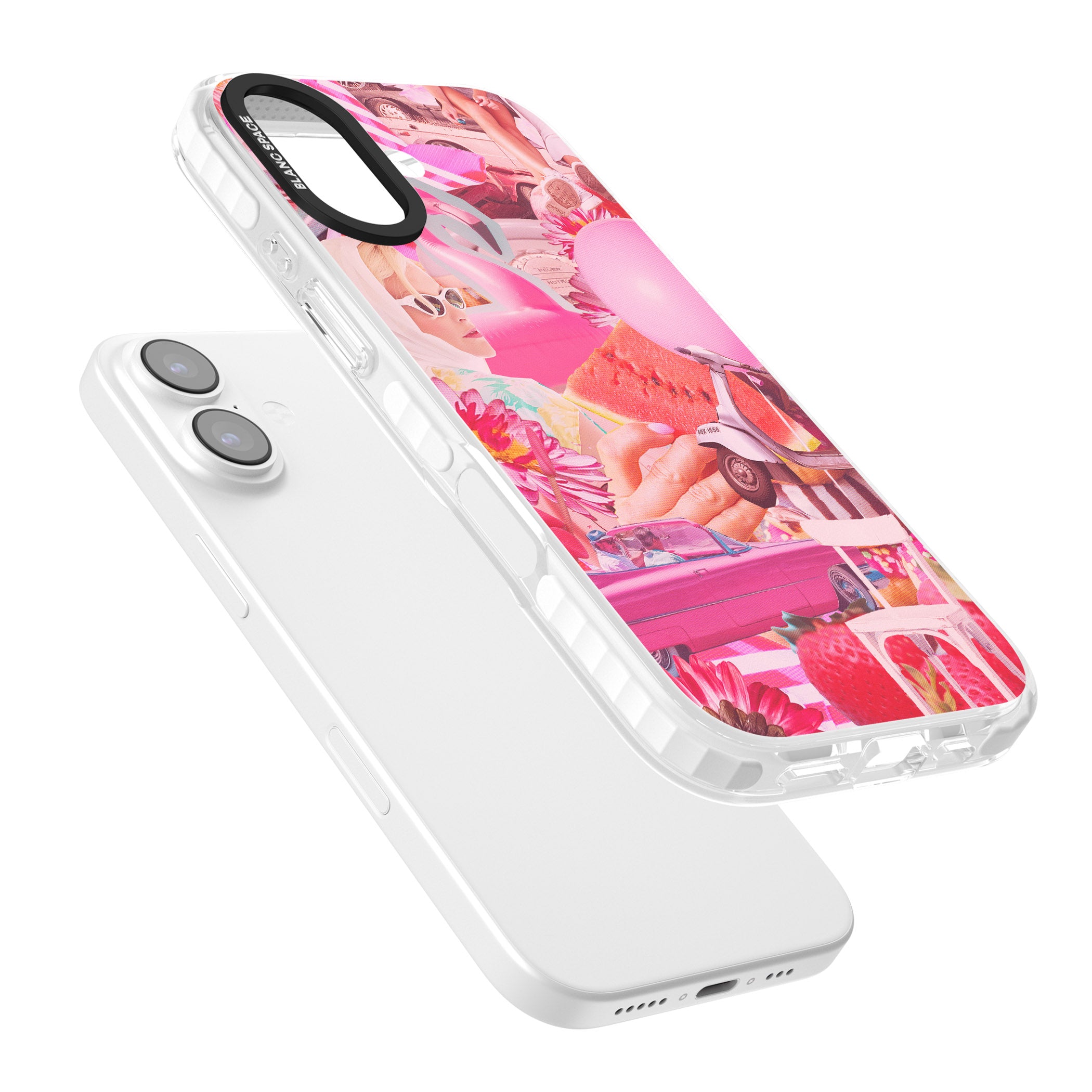 Retro Pink Glamour iPhone 17 Impact Pro Clear Phone Case Colours