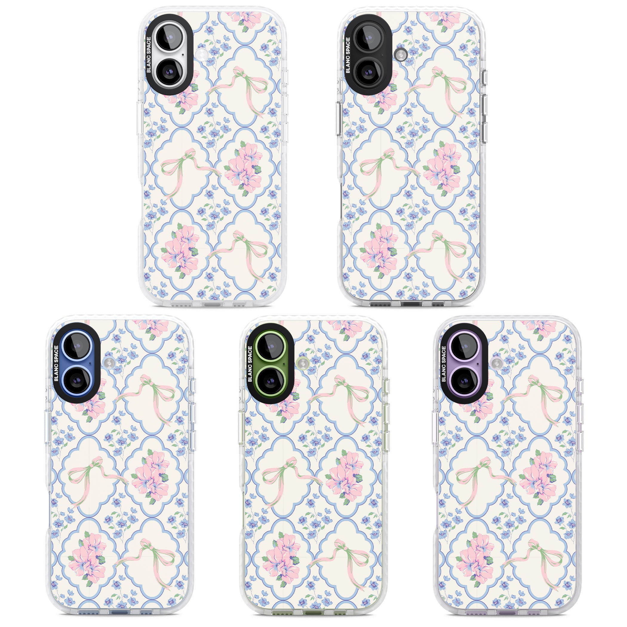 Coquette Flowers & Bows iPhone 17 Impact Pro Clear Phone Case APT Impact Protection