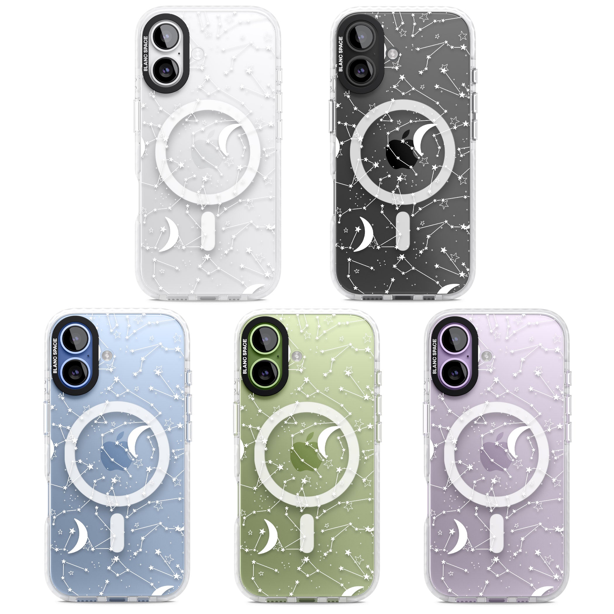 White Constellations iPhone 17 Impact Pro Clear Phone Case APT Impact Protection