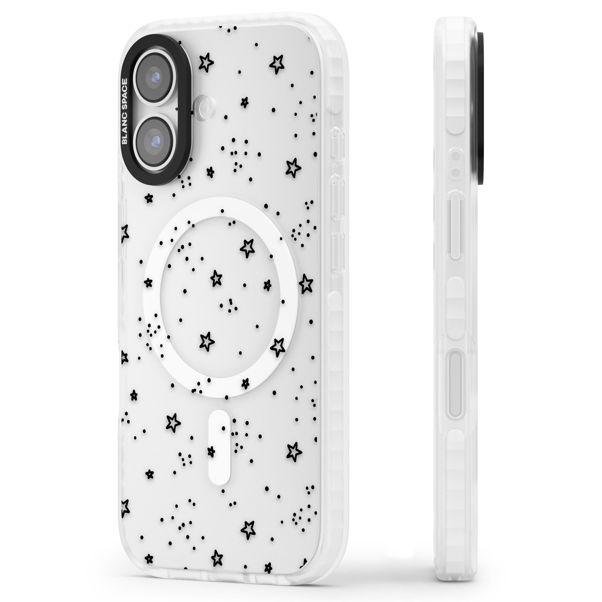 Starry Night Sky iPhone 17 Impact Pro Clear Phone Case Side Profile