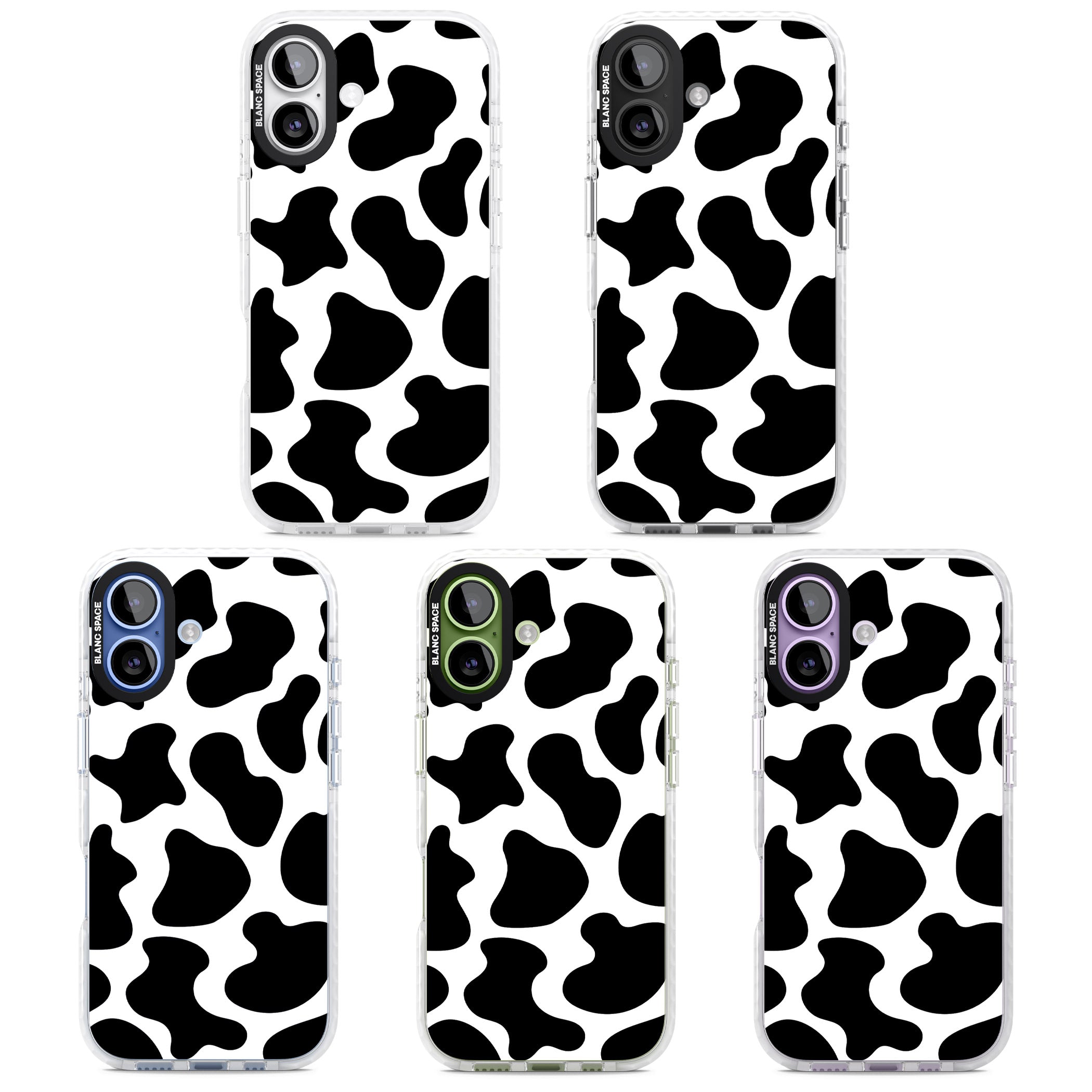Cow Print iPhone 17 Impact Pro Clear Phone Case APT Impact Protection