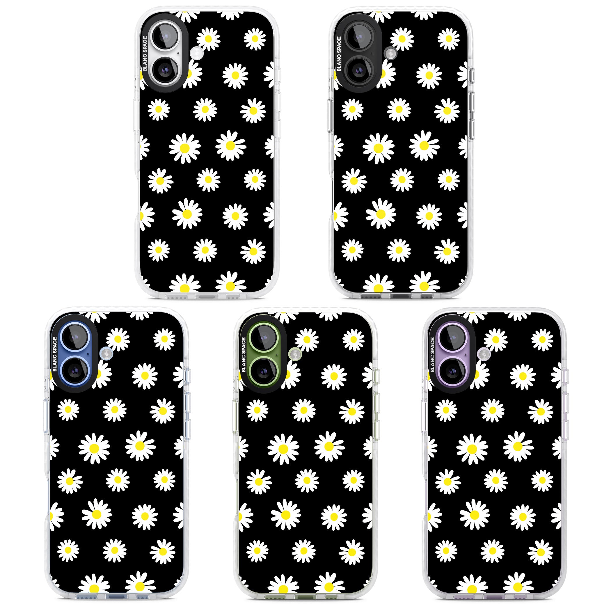 Personalised Chic Daisy Pattern iPhone 17 Impact Pro Clear Phone Case APT Impact Protection