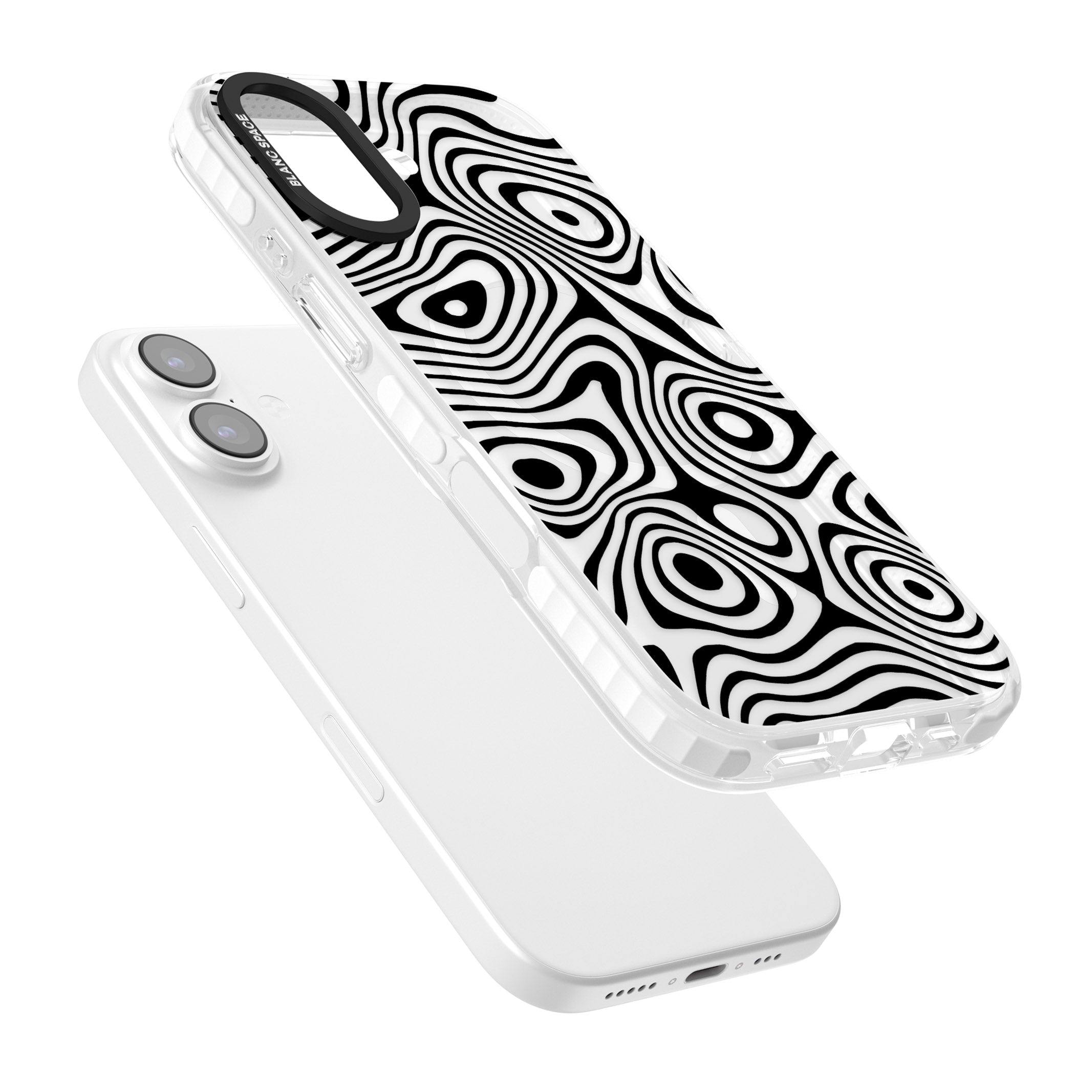 Dark Topographic Map iPhone 17 Impact Pro Clear Phone Case Colours