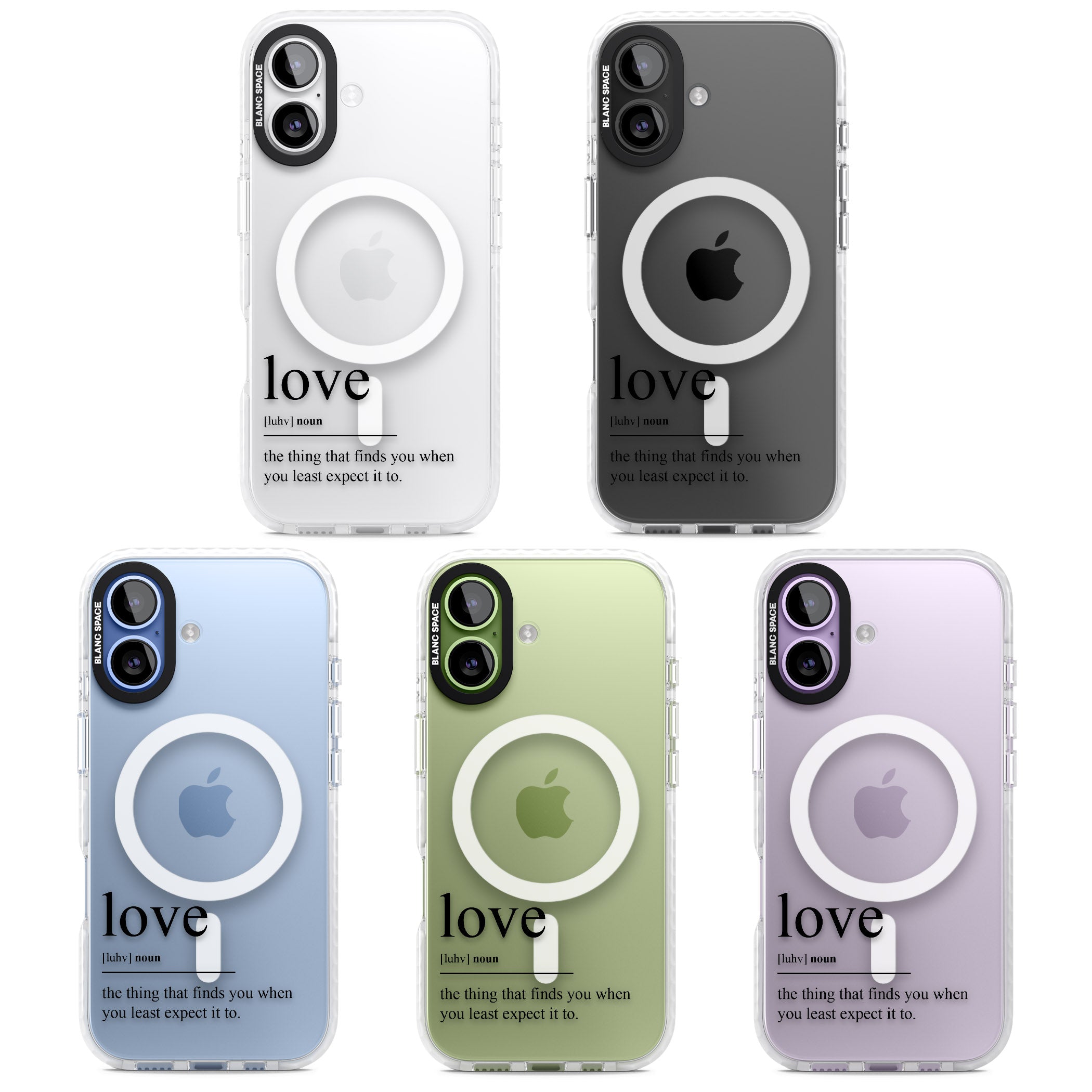 Love iPhone 17 Impact Pro Clear Phone Case APT Impact Protection