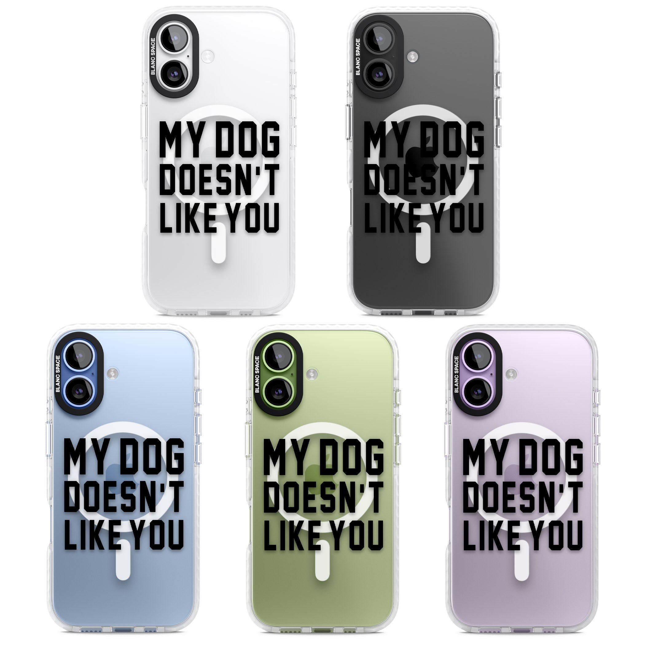 My Dog Doesn'T Like You iPhone 17 Impact Pro Clear Phone Case APT Impact Protection