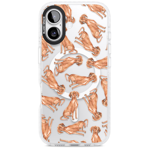 Hungarian Vizsla Watercolor Pattern