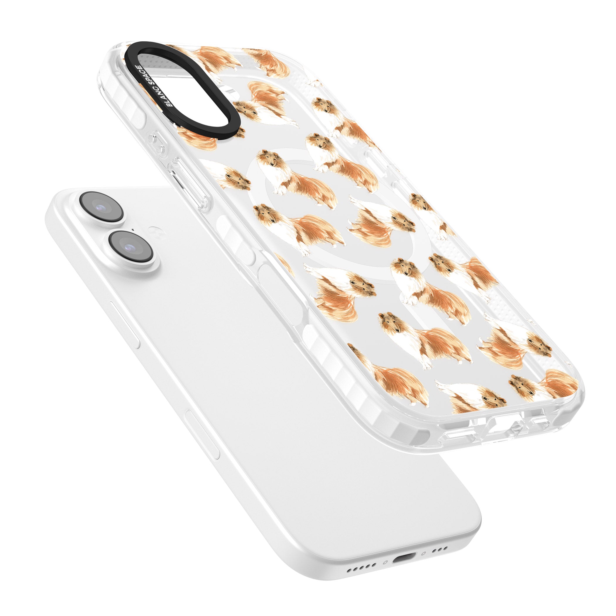 Collie Watercolor iPhone 17 Impact Pro Clear Phone Case Colours