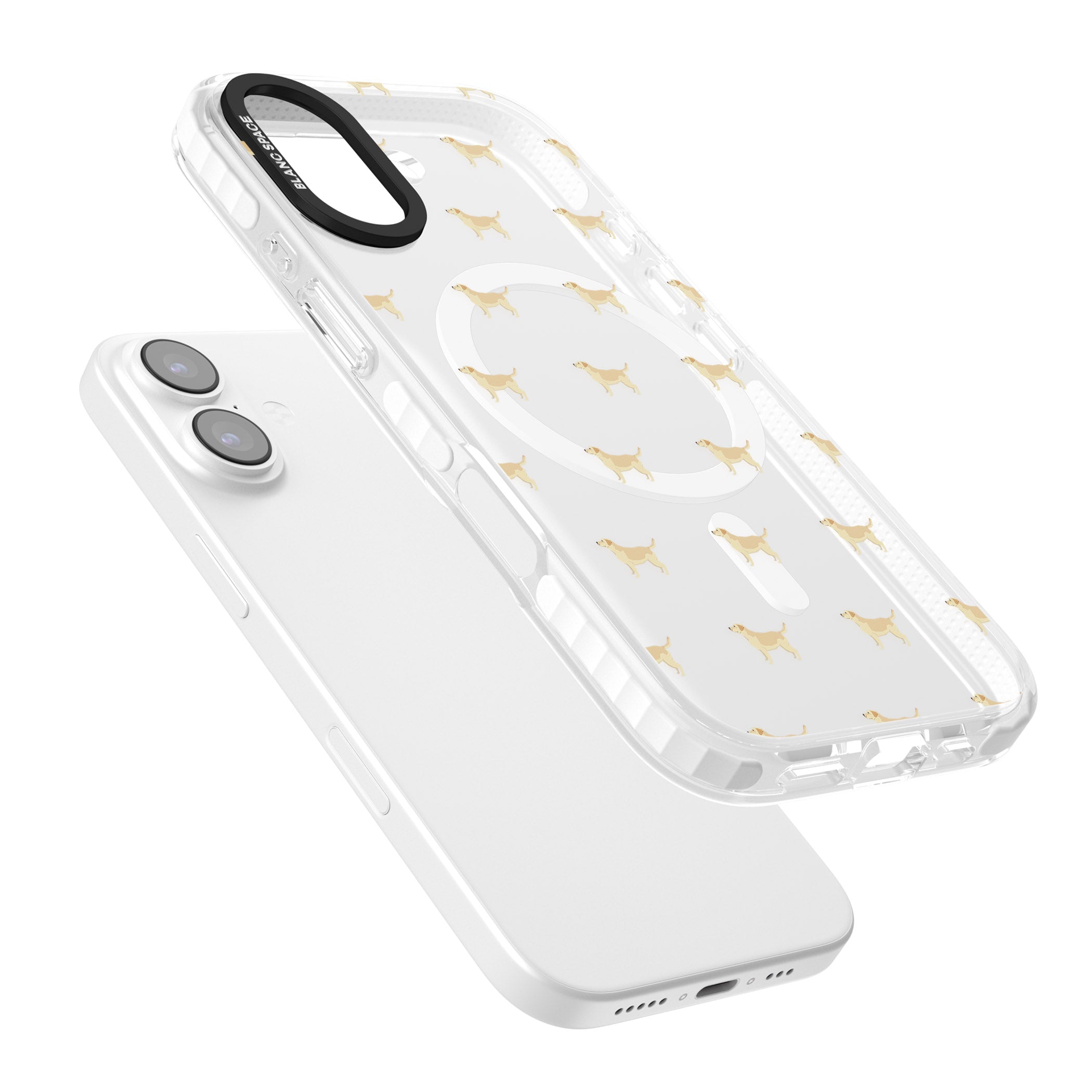 Tan Labrador Dog Pattern iPhone 17 Impact Pro Clear Phone Case Colours