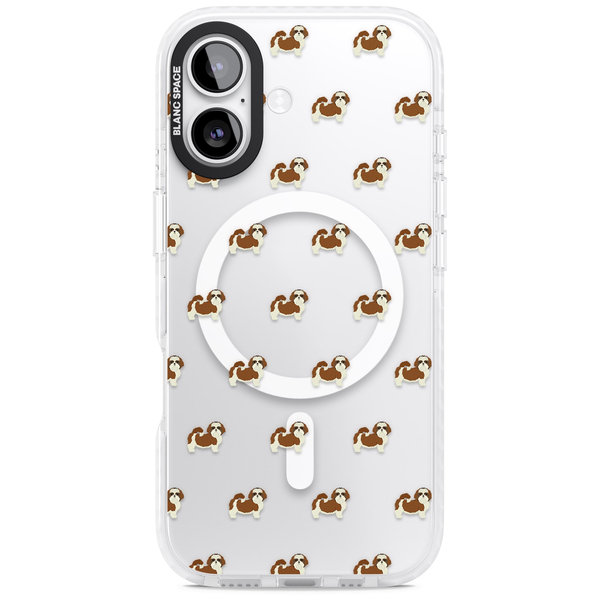 Shih Tzu Pattern Clear iPhone 17 Impact Pro Clear Phone Case