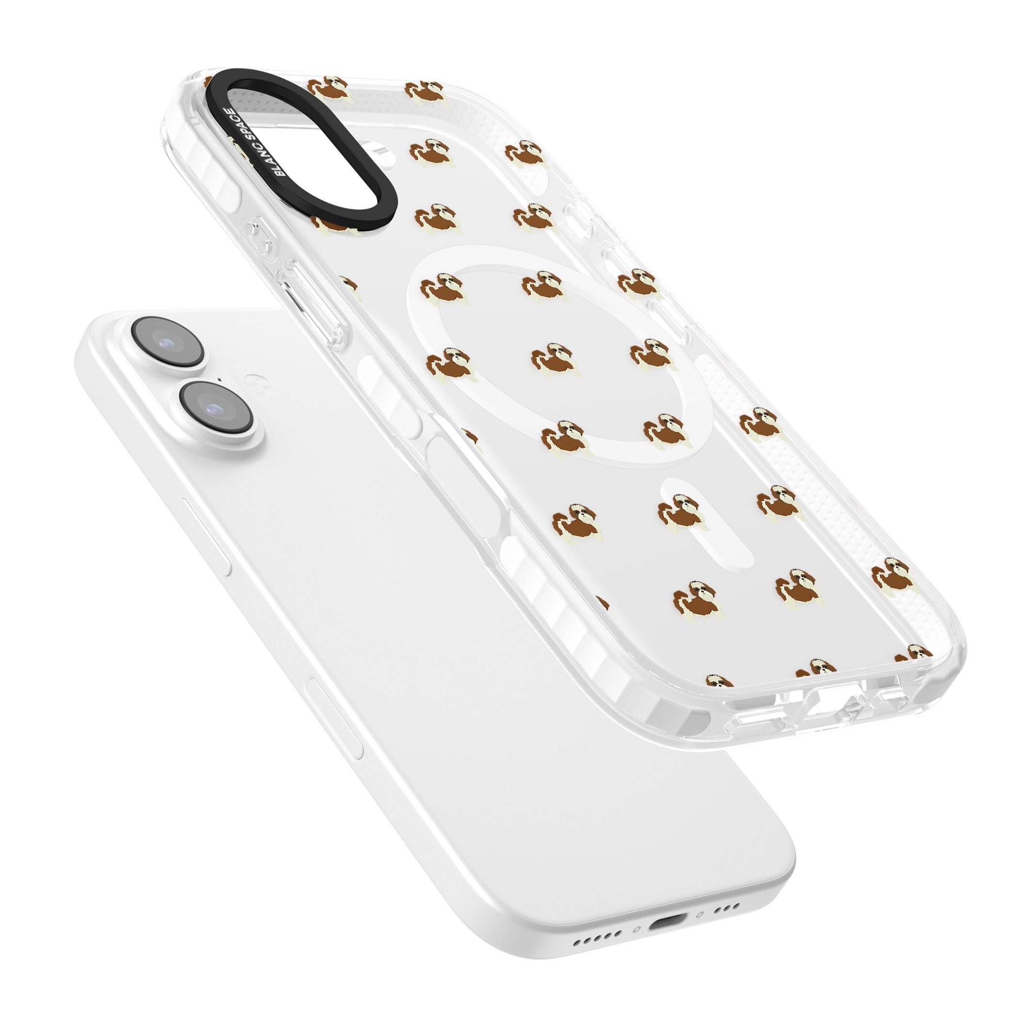 Shih Tzu Pattern Clear iPhone 17 Impact Pro Clear Phone Case Colours
