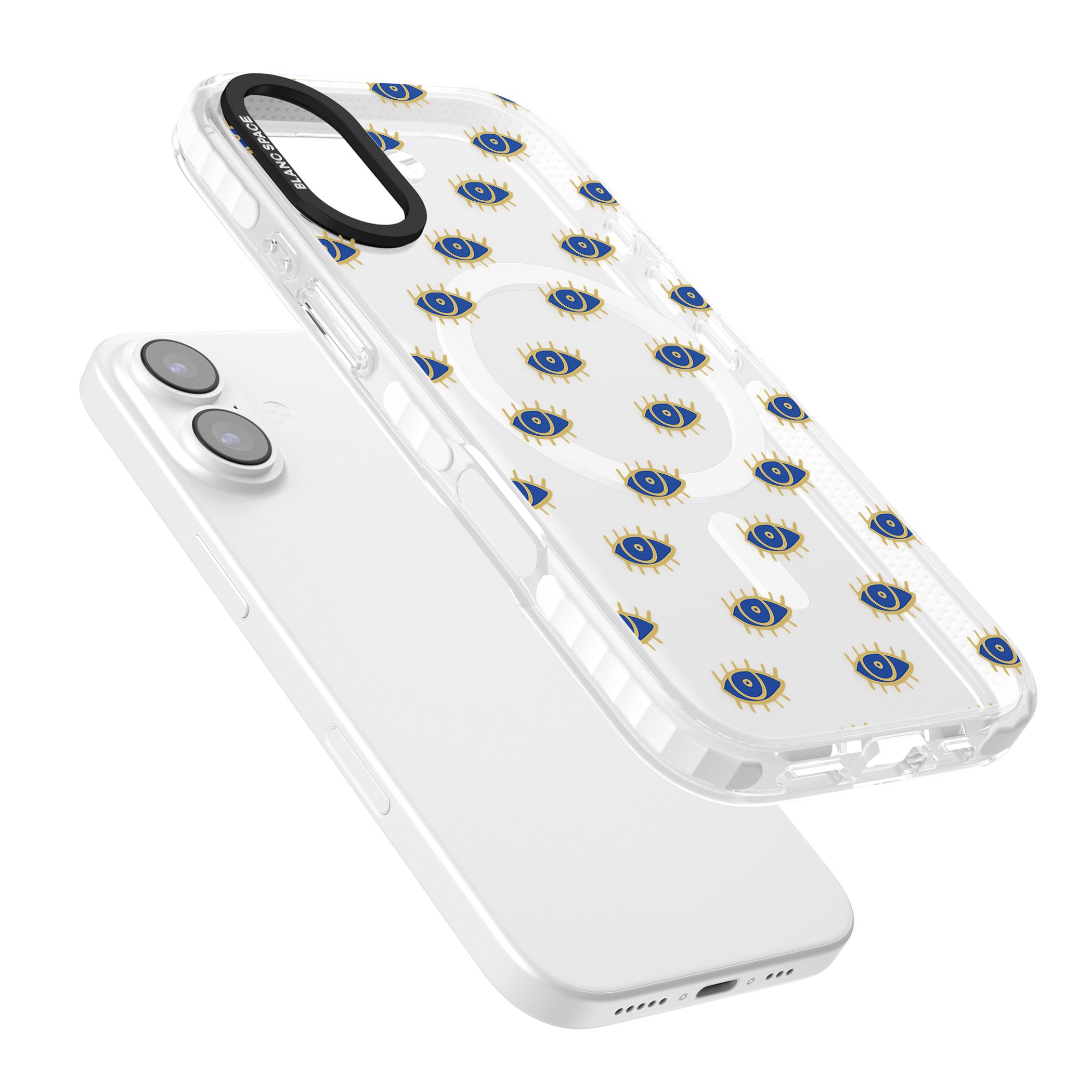 Psychedelic Eyes Pattern Classic iPhone 17 Impact Pro Clear Phone Case Colours