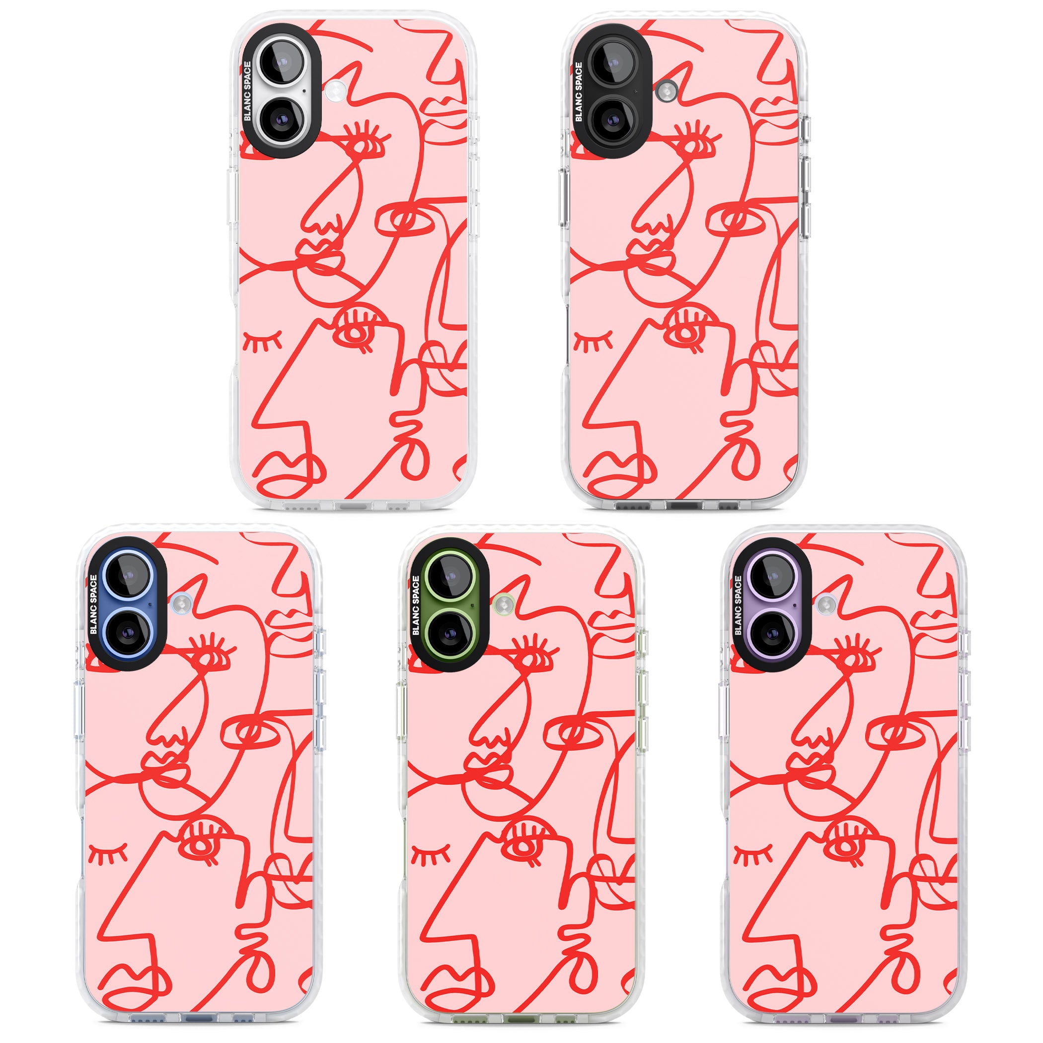 Red Line Art iPhone 17 Impact Pro Clear Phone Case APT Impact Protection