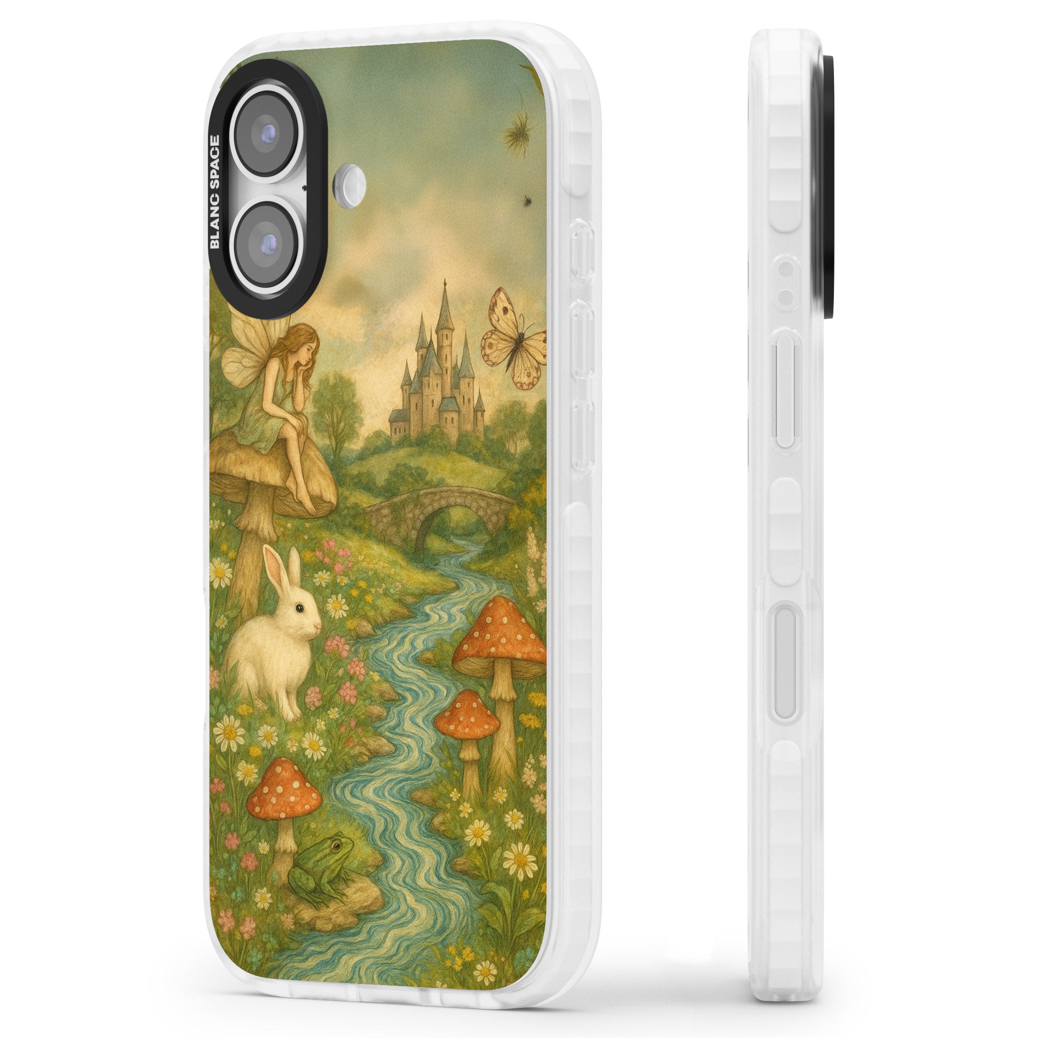 Castle Fairy iPhone 17 Impact Pro Clear Phone Case Side Profile