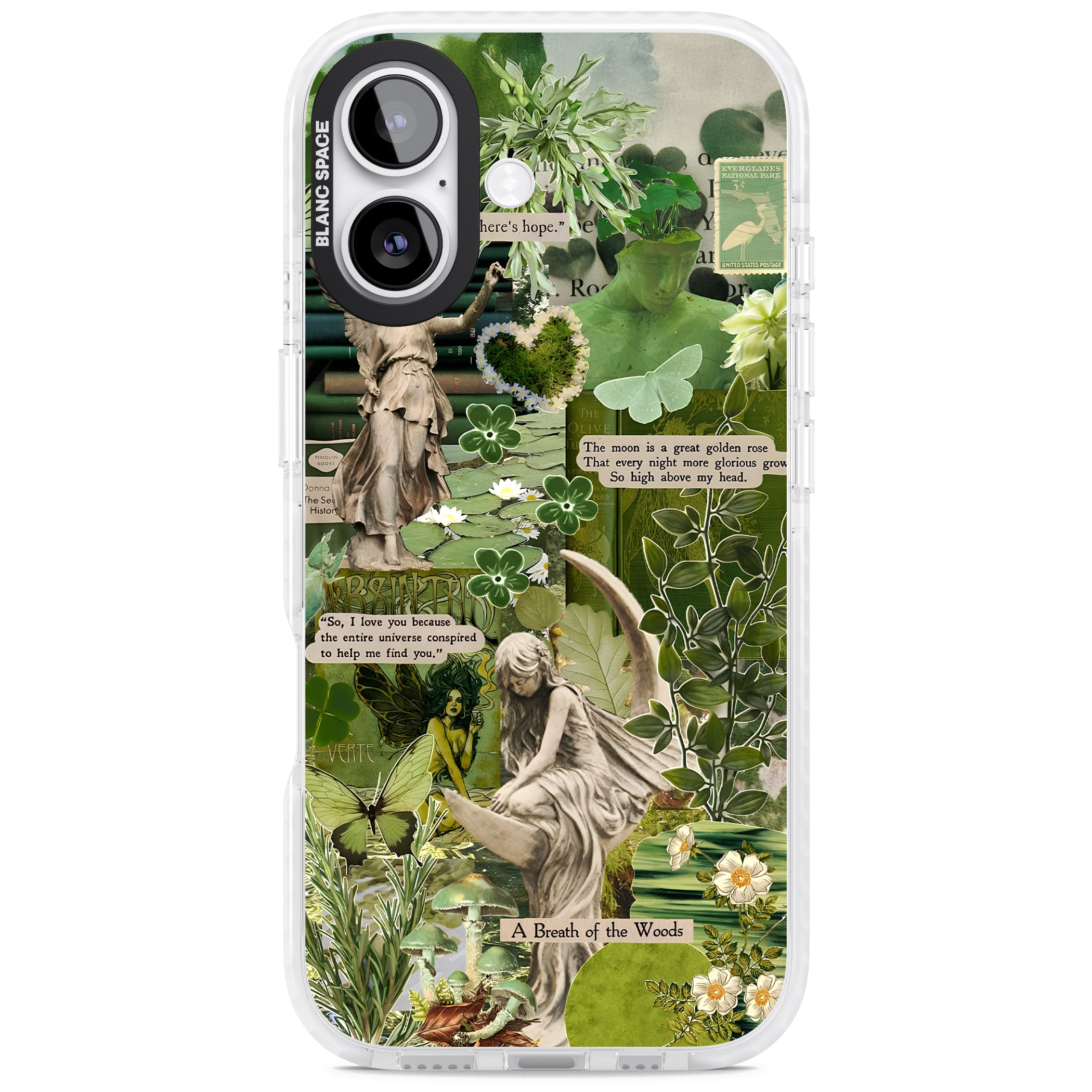 Enchanted Forest Green iPhone 17 Impact Pro Clear Phone Case