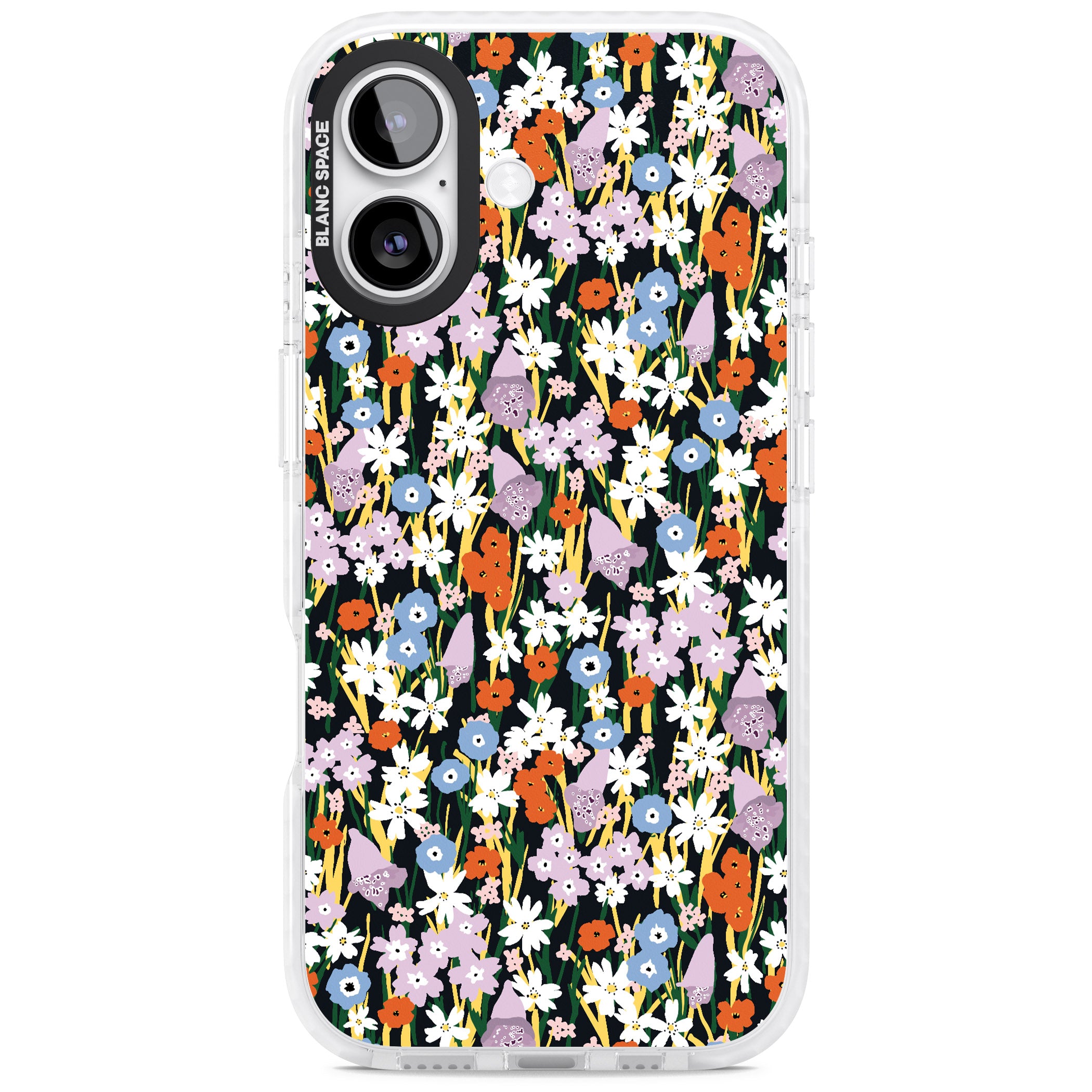 Energetic Floral Mix iPhone 17 Impact Pro Clear Phone Case