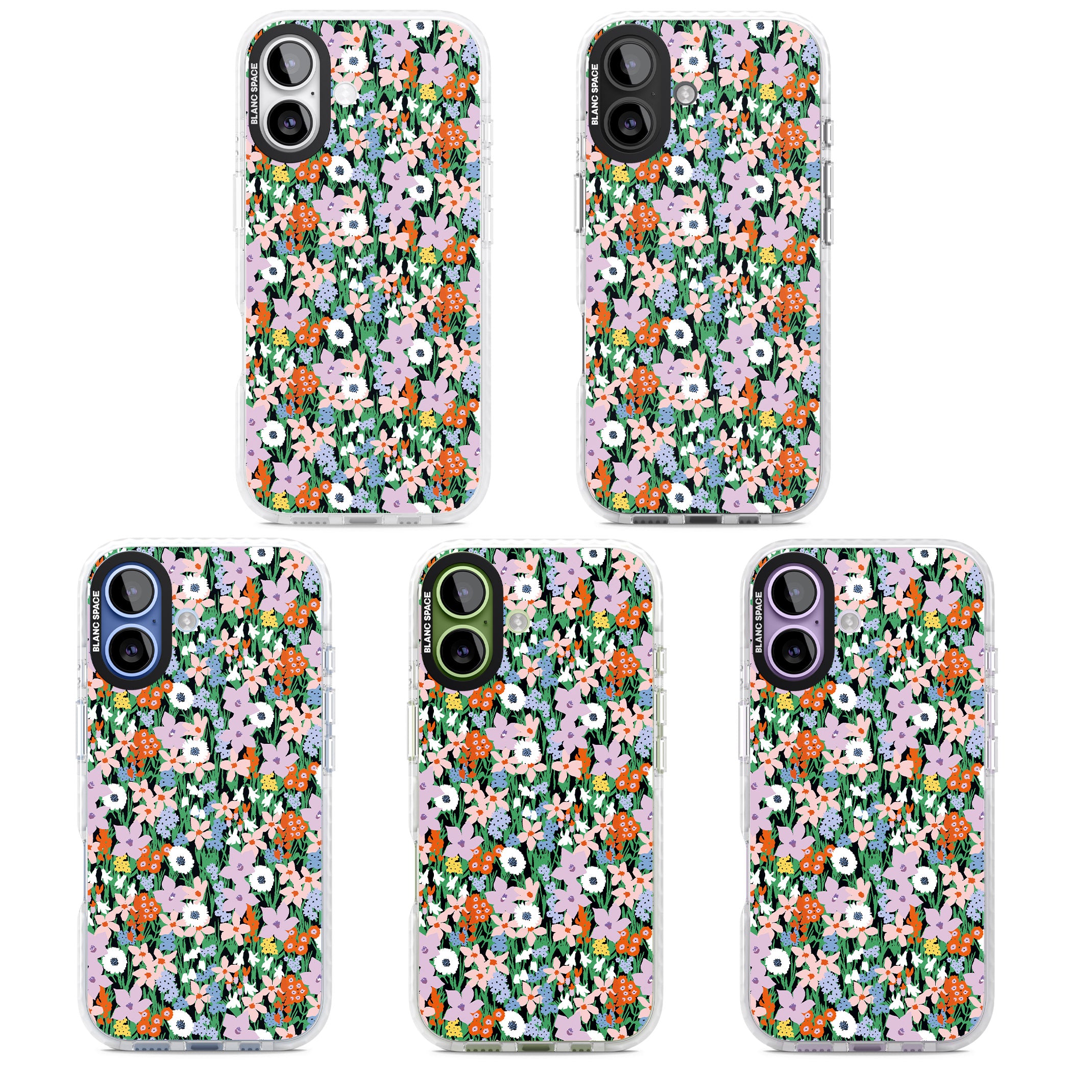 Jazzy Floral Mix iPhone 17 Impact Pro Clear Phone Case APT Impact Protection