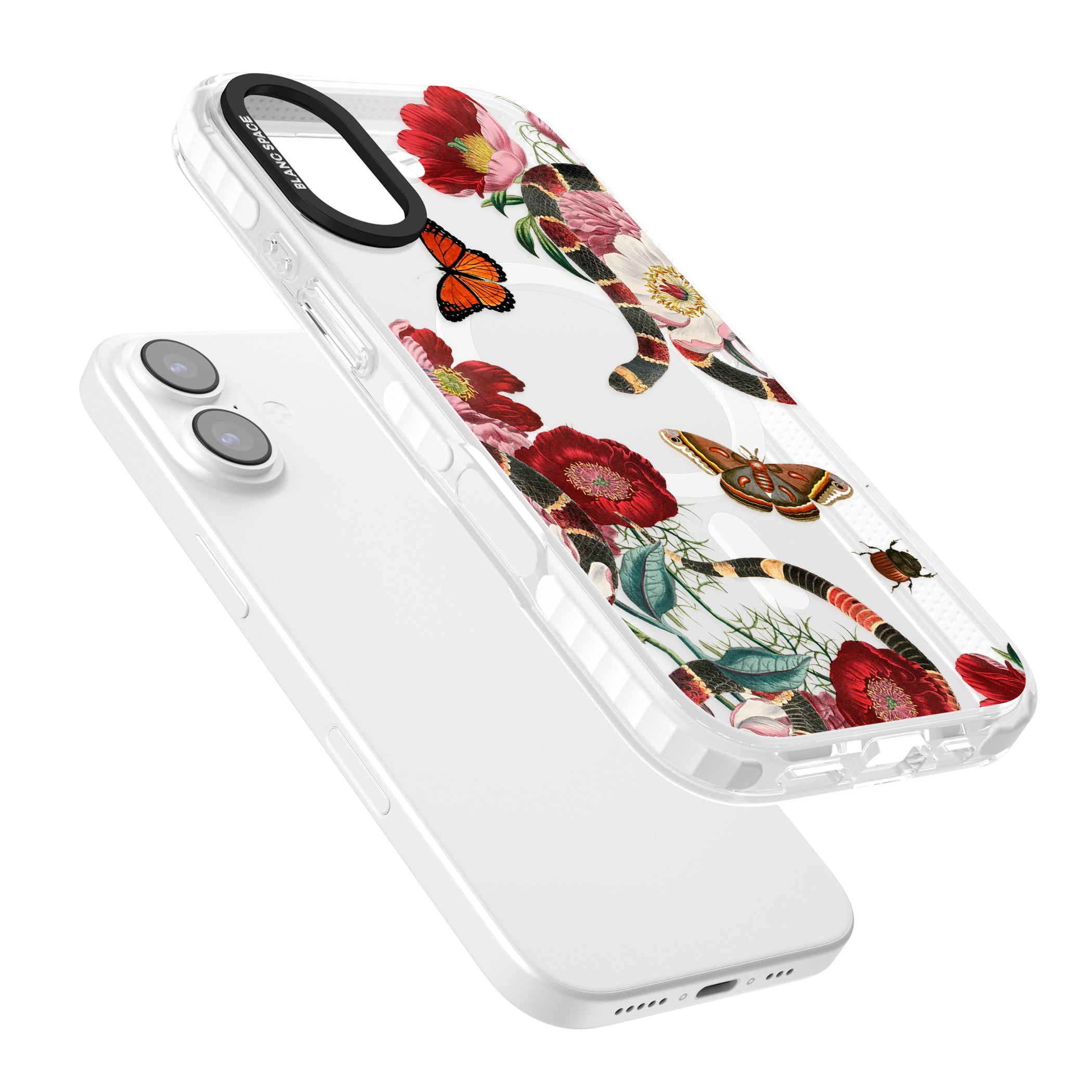 Botanical Snake iPhone 17 Impact Pro Clear Phone Case Colours