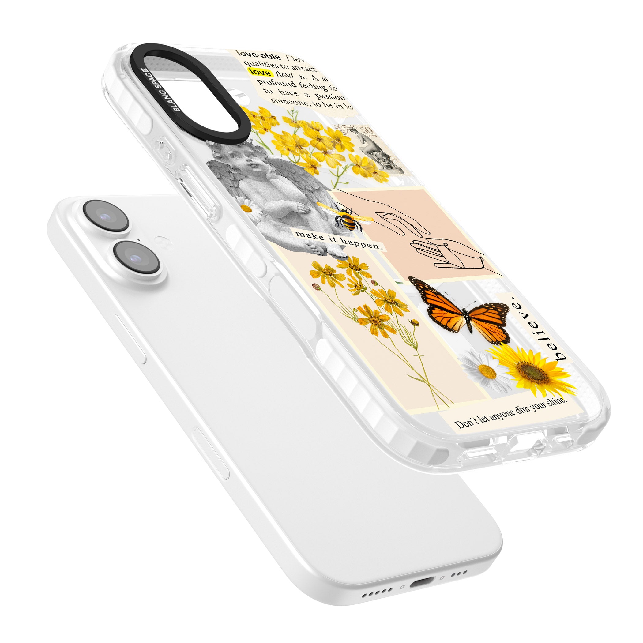 Vintage Wildflower Collage iPhone 17 Impact Pro Clear Phone Case Colours