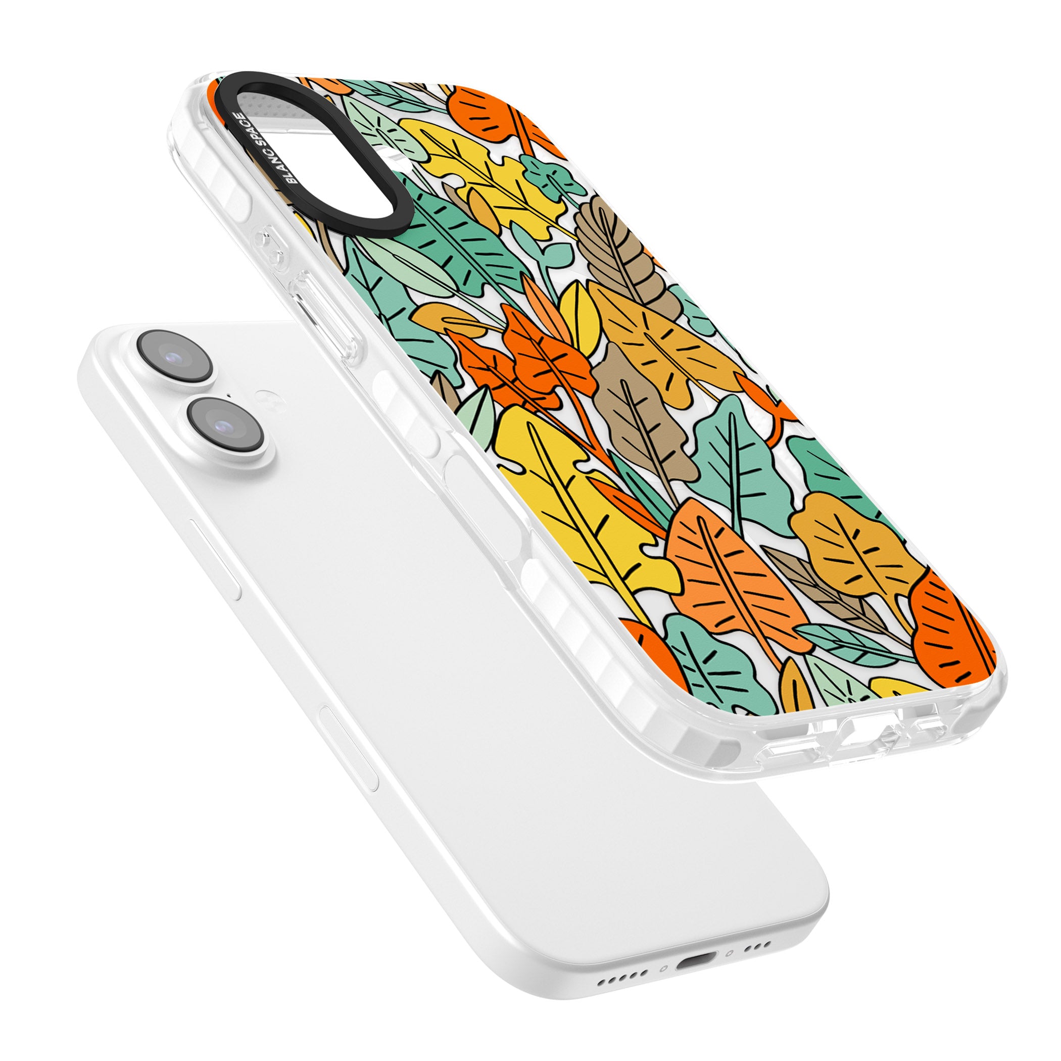 Pastel Toned Autumn Leaves iPhone 17 Impact Pro Clear Phone Case Colours