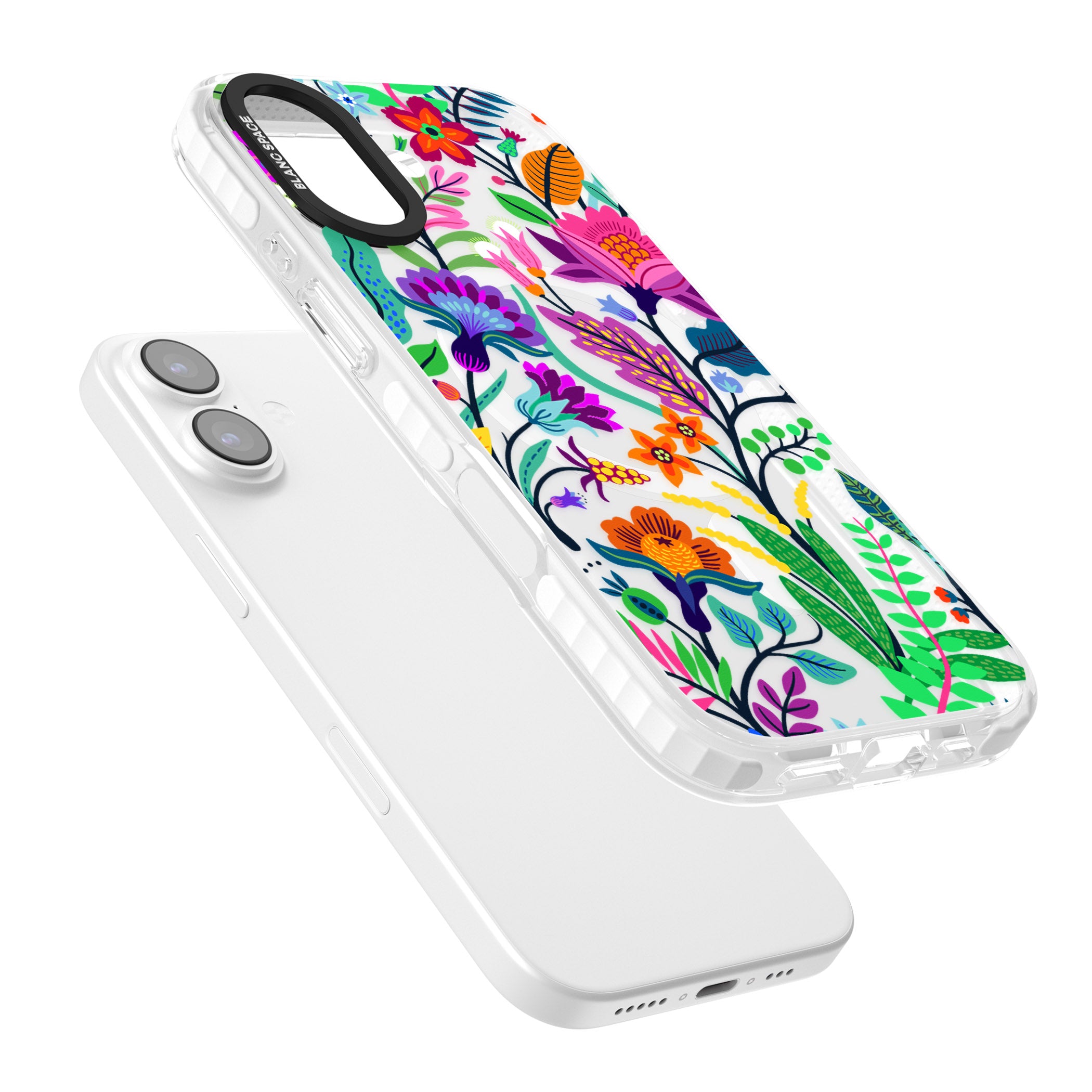 Floral Vibe iPhone 17 Impact Pro Clear Phone Case Colours