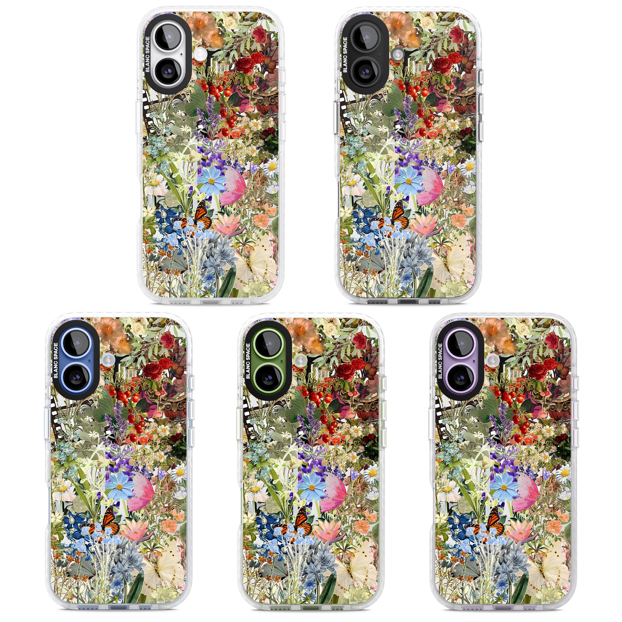 Flower Mix Collage iPhone 17 Impact Pro Clear Phone Case APT Impact Protection