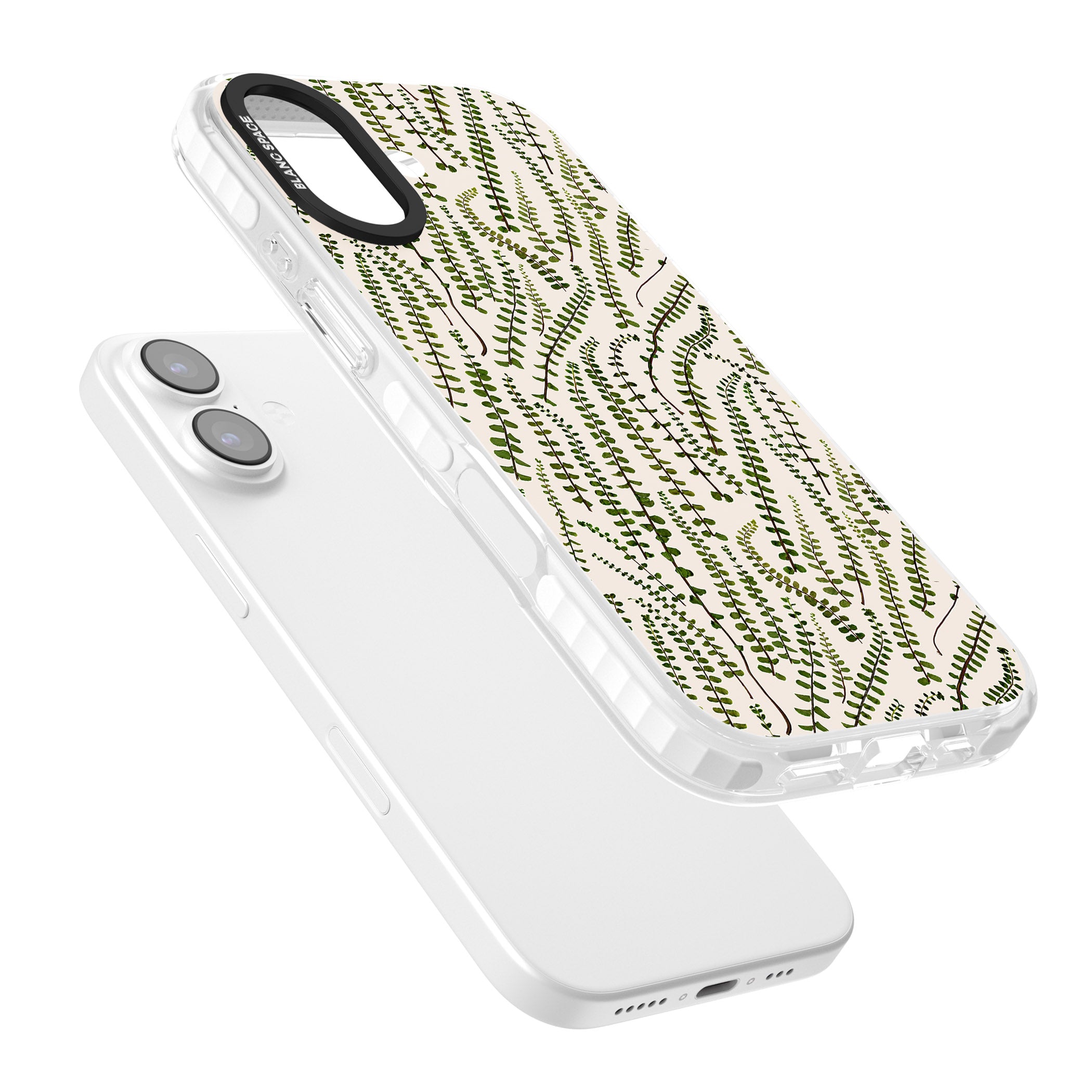 Fern Leaf Pattern iPhone 17 Impact Pro Clear Phone Case Colours