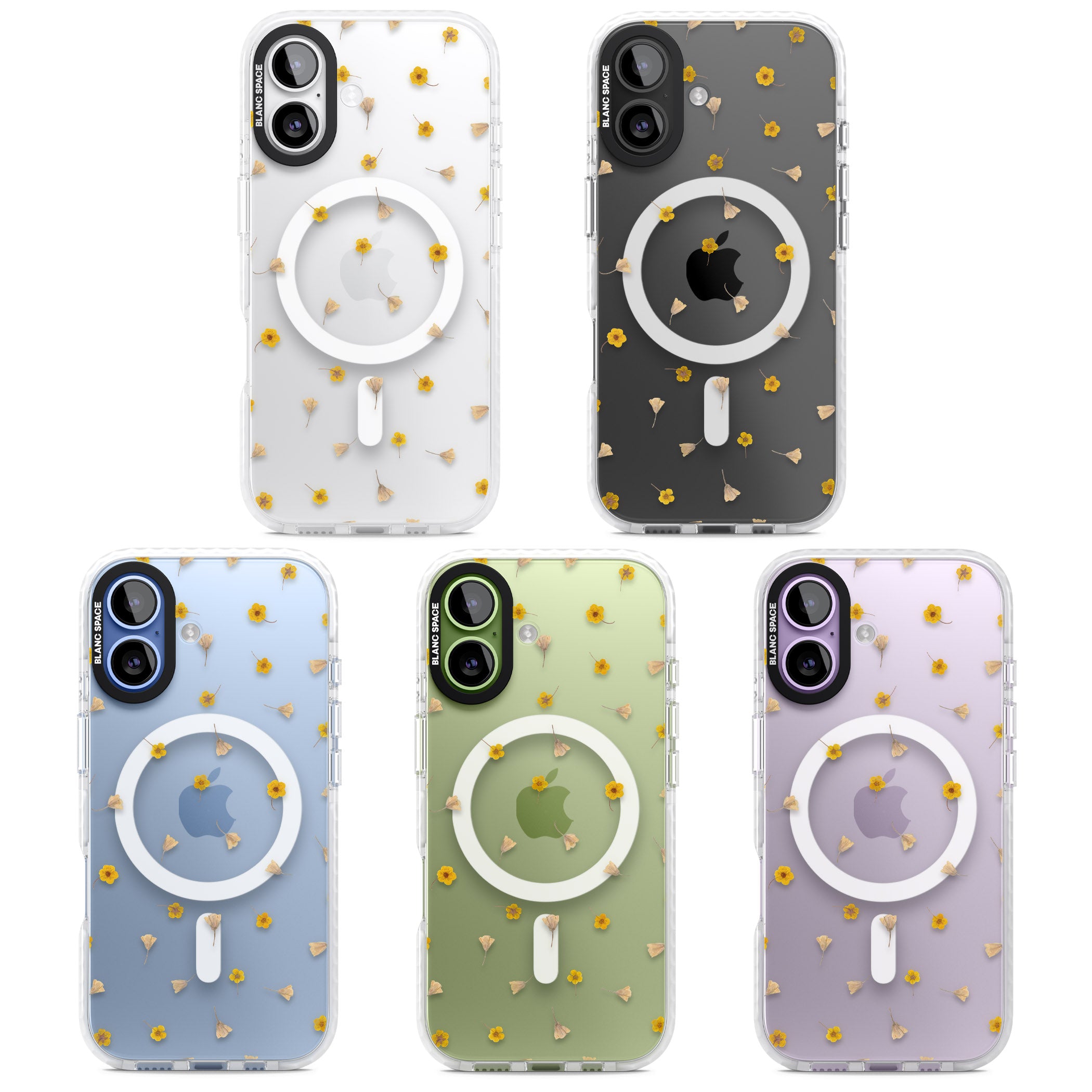 Tiny Yellow Flower iPhone 17 Impact Pro Clear Phone Case APT Impact Protection